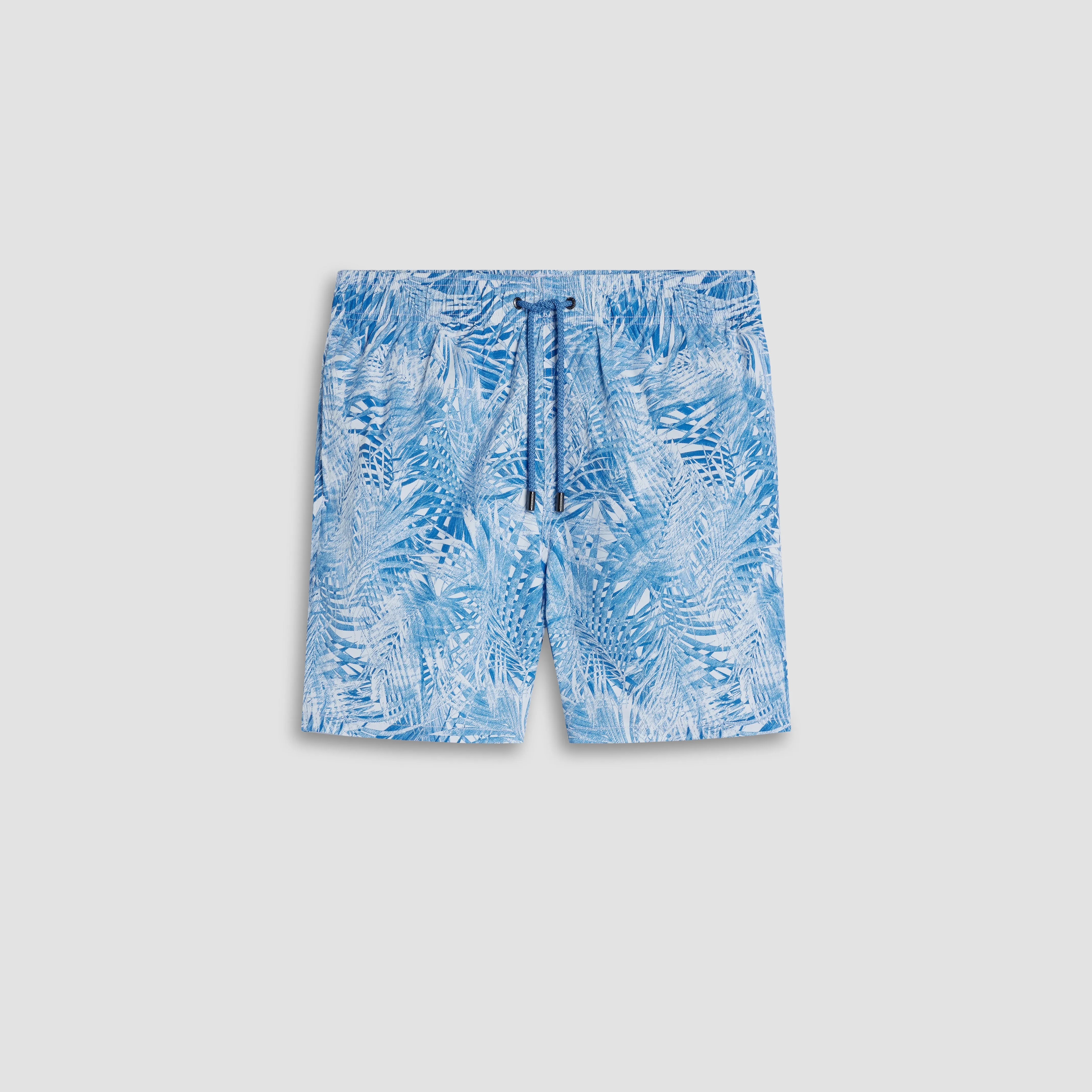 Kai Mid-Length Palm Leaf Swim Trunks sold by Bugatchi