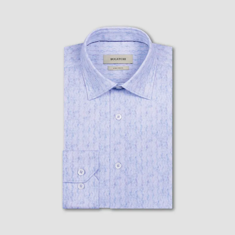 James OoohCotton Greek Key Wave Shirt sold by Bugatchi