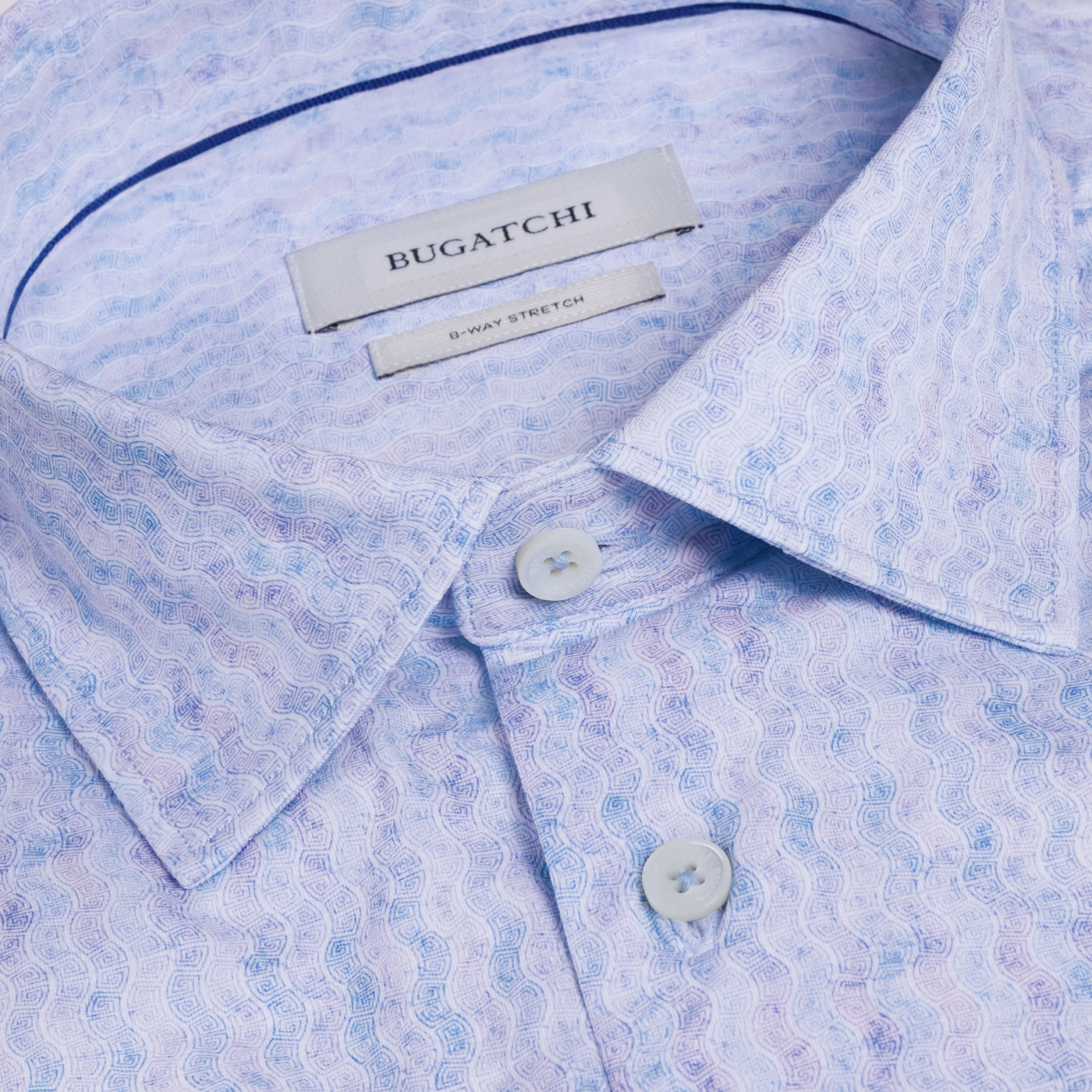 James OoohCotton Greek Key Wave Shirt sold by Bugatchi product image thumbnail 5