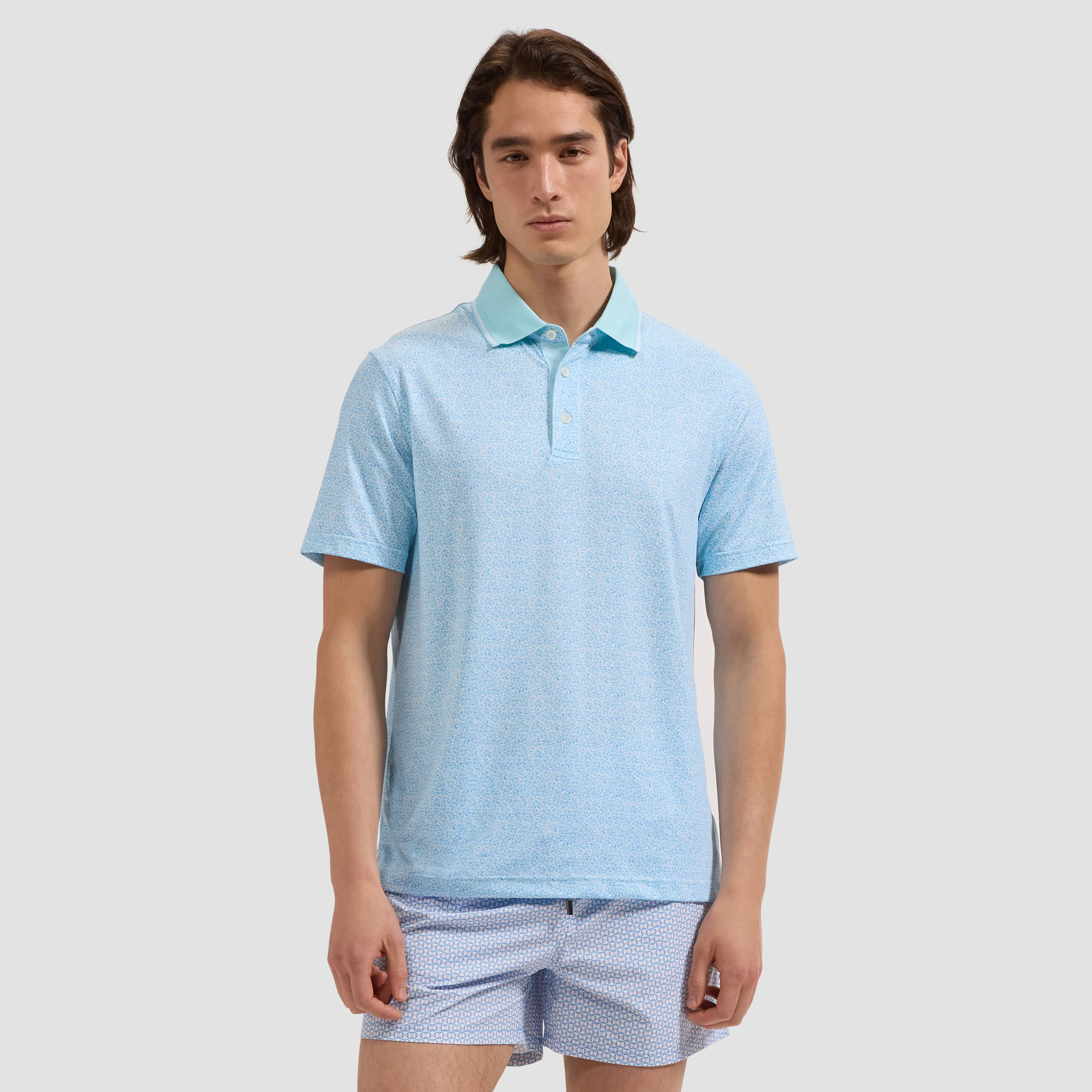 Kai Mid-Length Geometric Swim Trunks sold by Bugatchi product image thumbnail 2