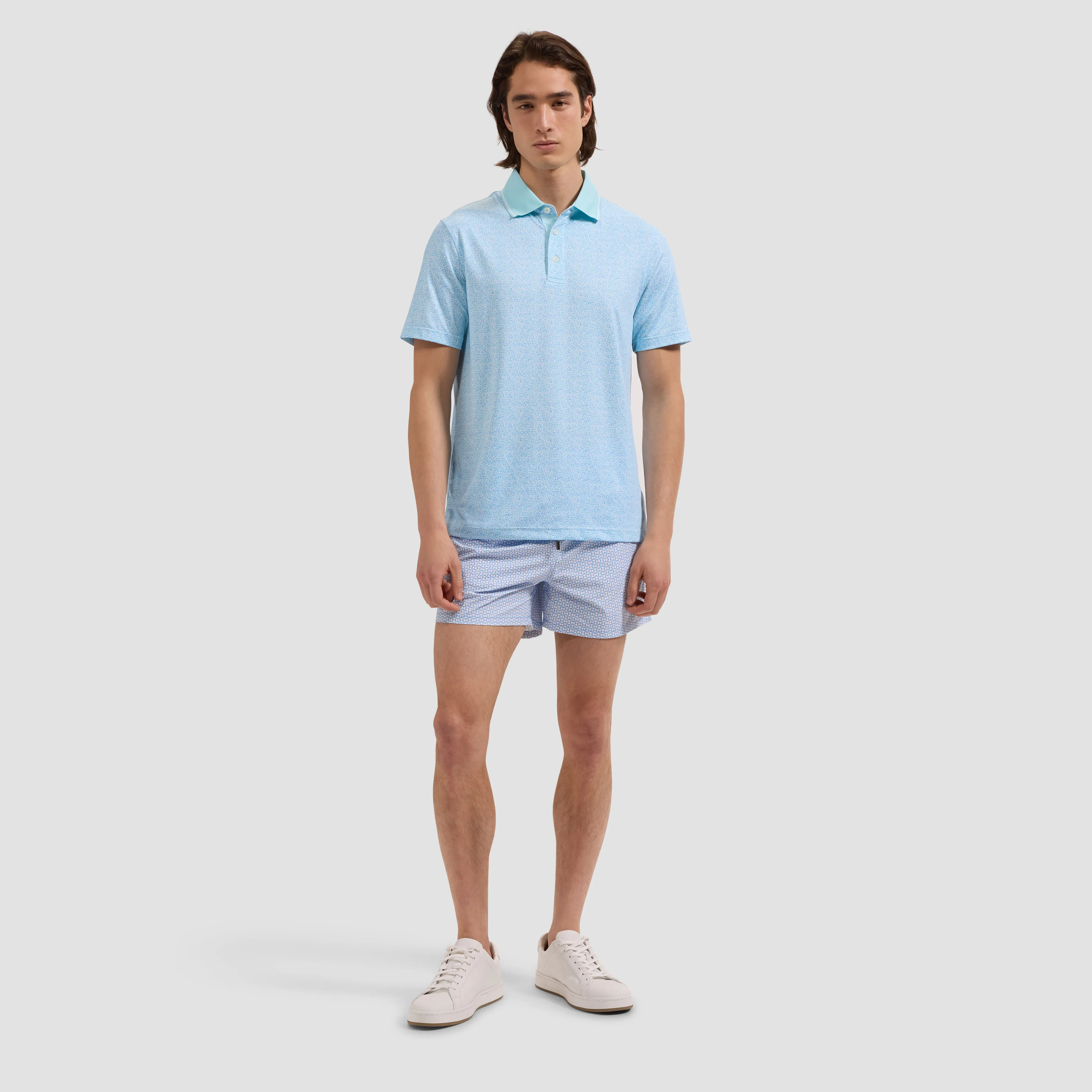 Kai Mid-Length Geometric Swim Trunks sold by Bugatchi product image thumbnail 4