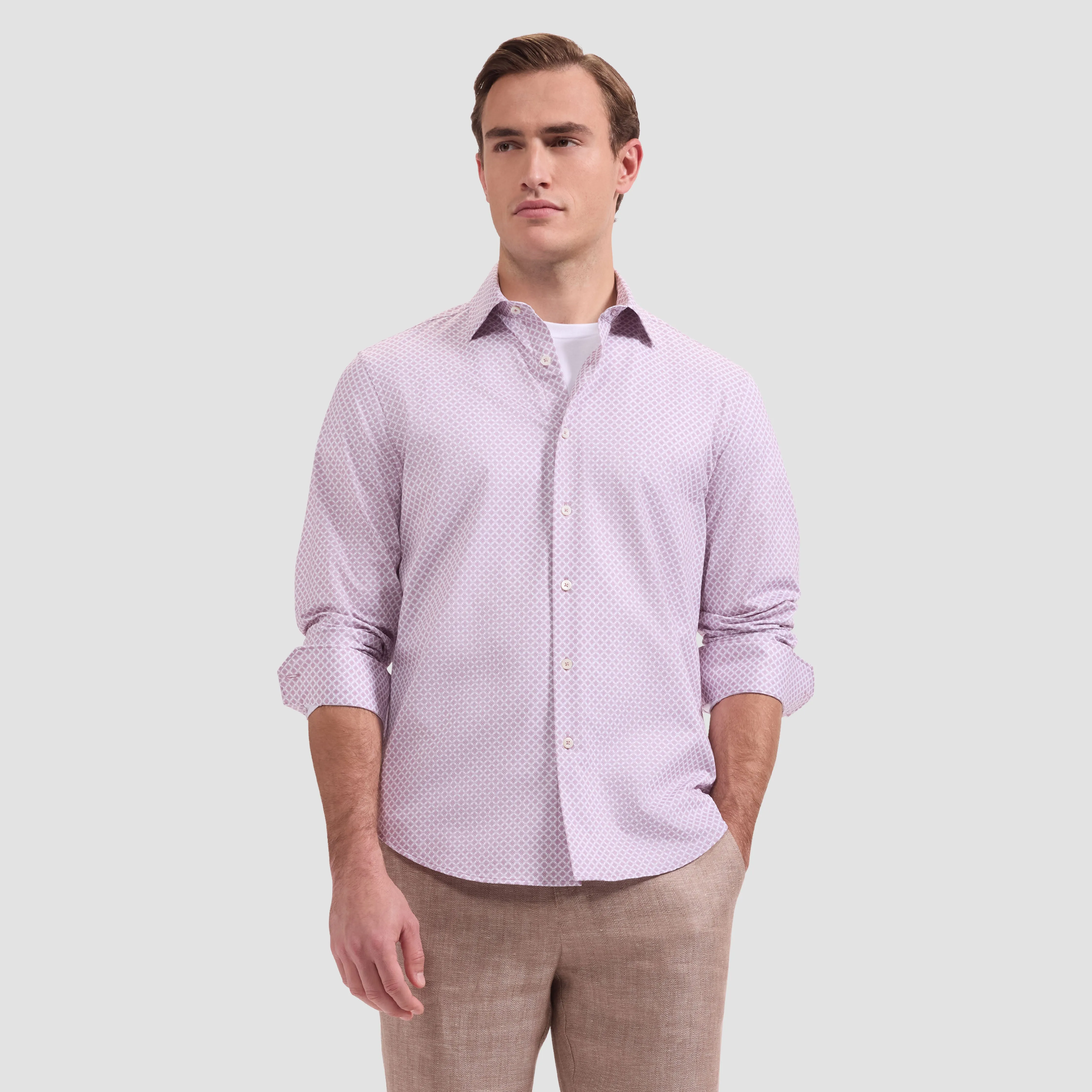 James OoohCotton Micro Floral Shirt sold by Bugatchi product image thumbnail 2