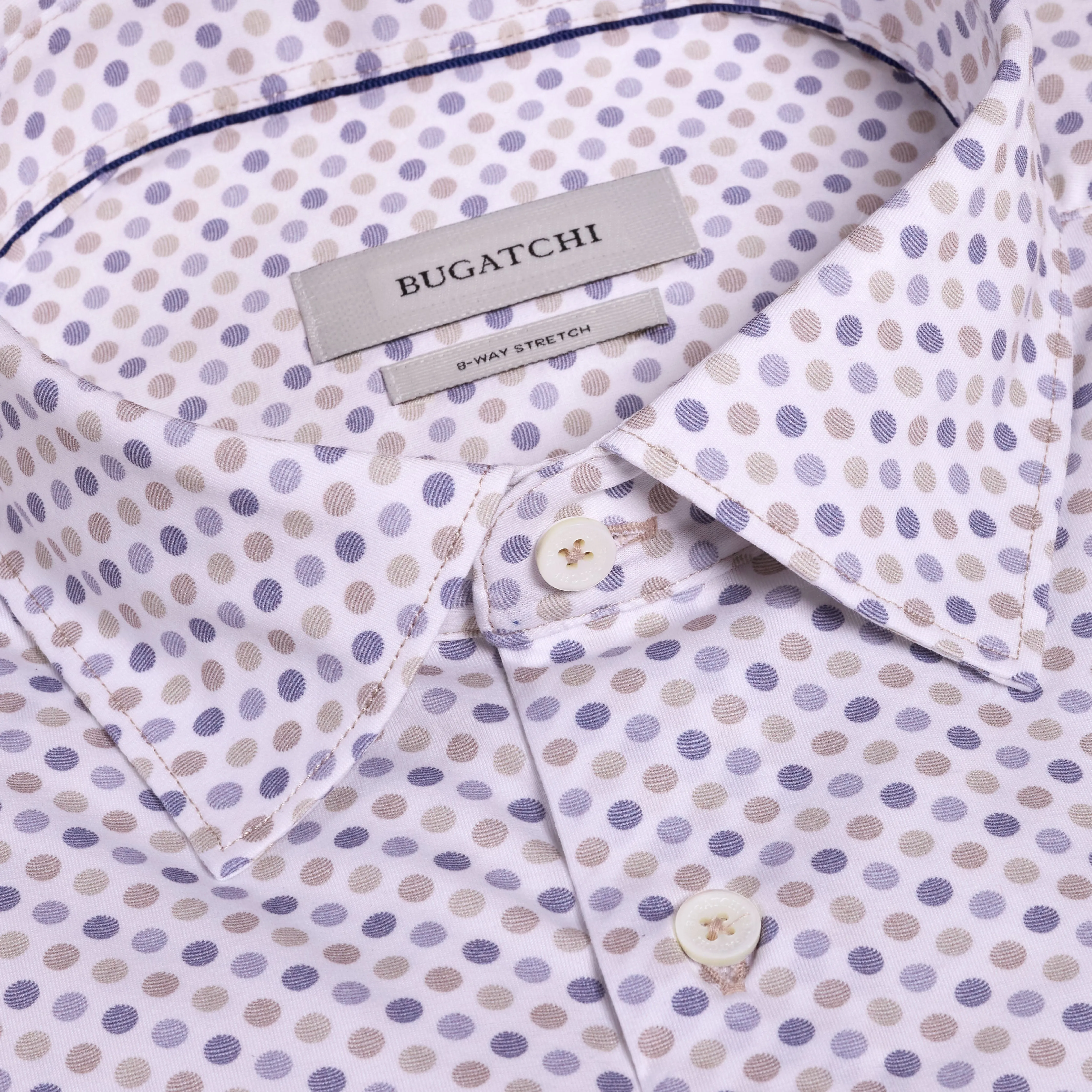 James OoohCotton Striped Dot Shirt sold by Bugatchi product image thumbnail 5