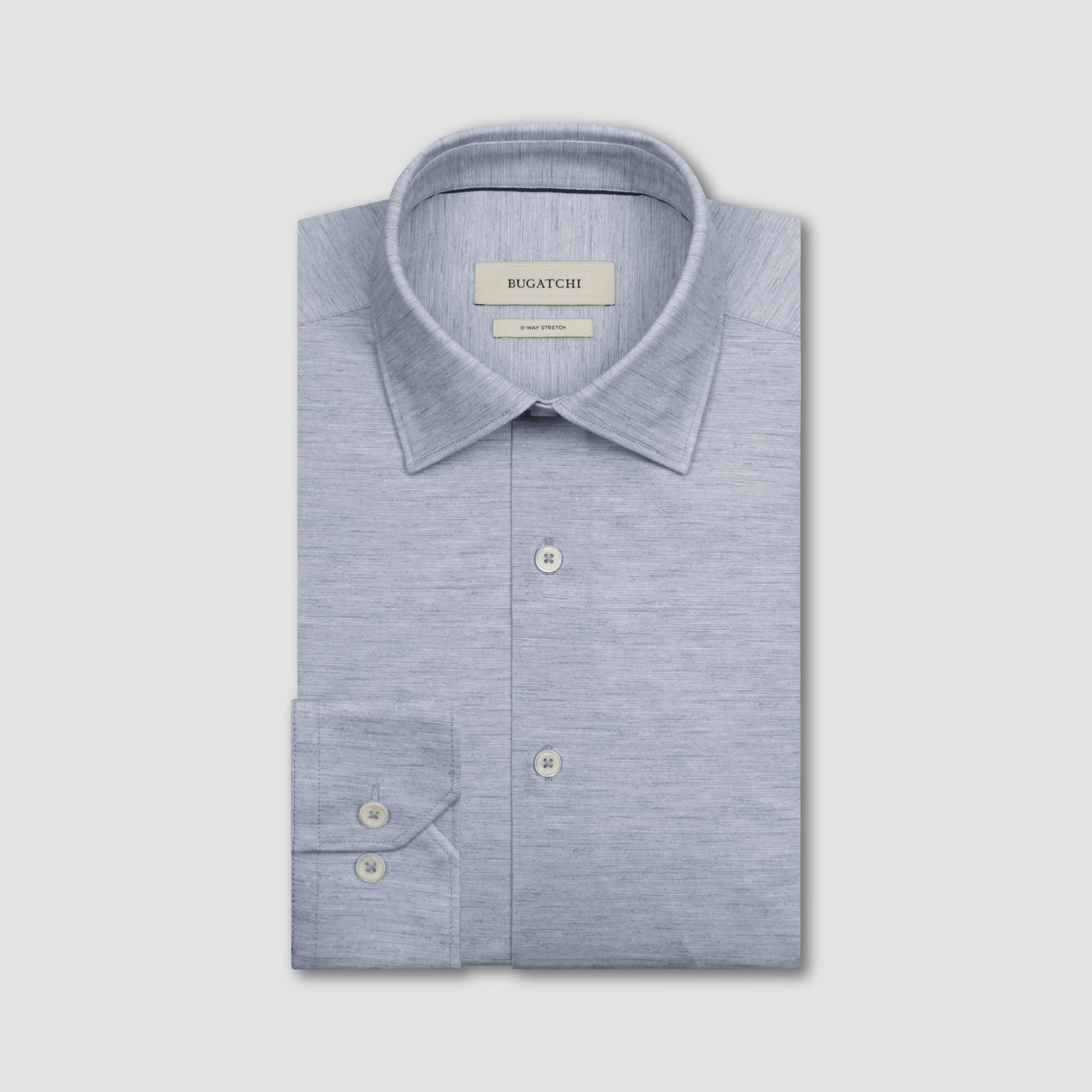 James OoohCotton Melange Shirt sold by Bugatchi