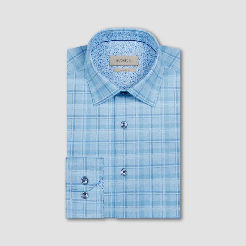 Jimmy OoohCotton Double-Sided Plaid & Floral Shirt sold by Bugatchi