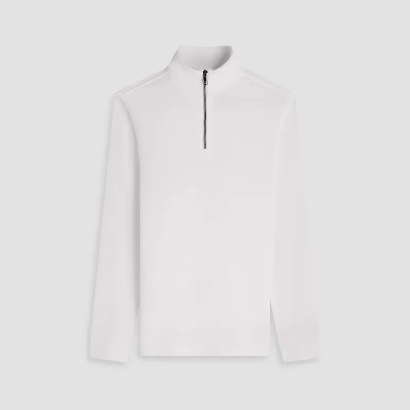 Soft Touch Quarter-Zip Mock Neck Pullover made by Bugatchi