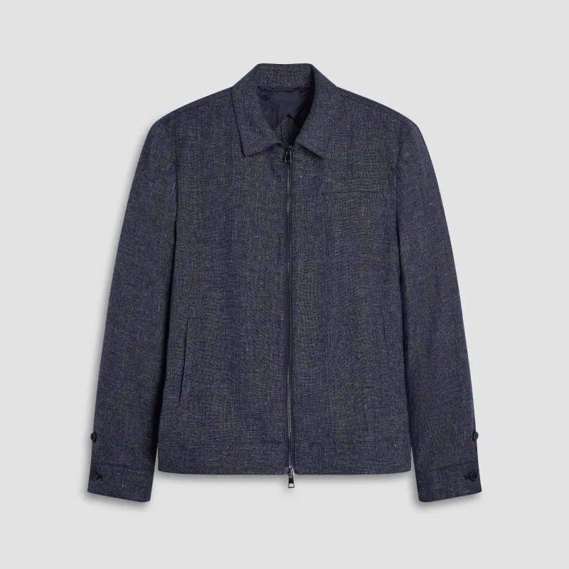 Wool-Linen Hopsack Jacket sold by Bugatchi