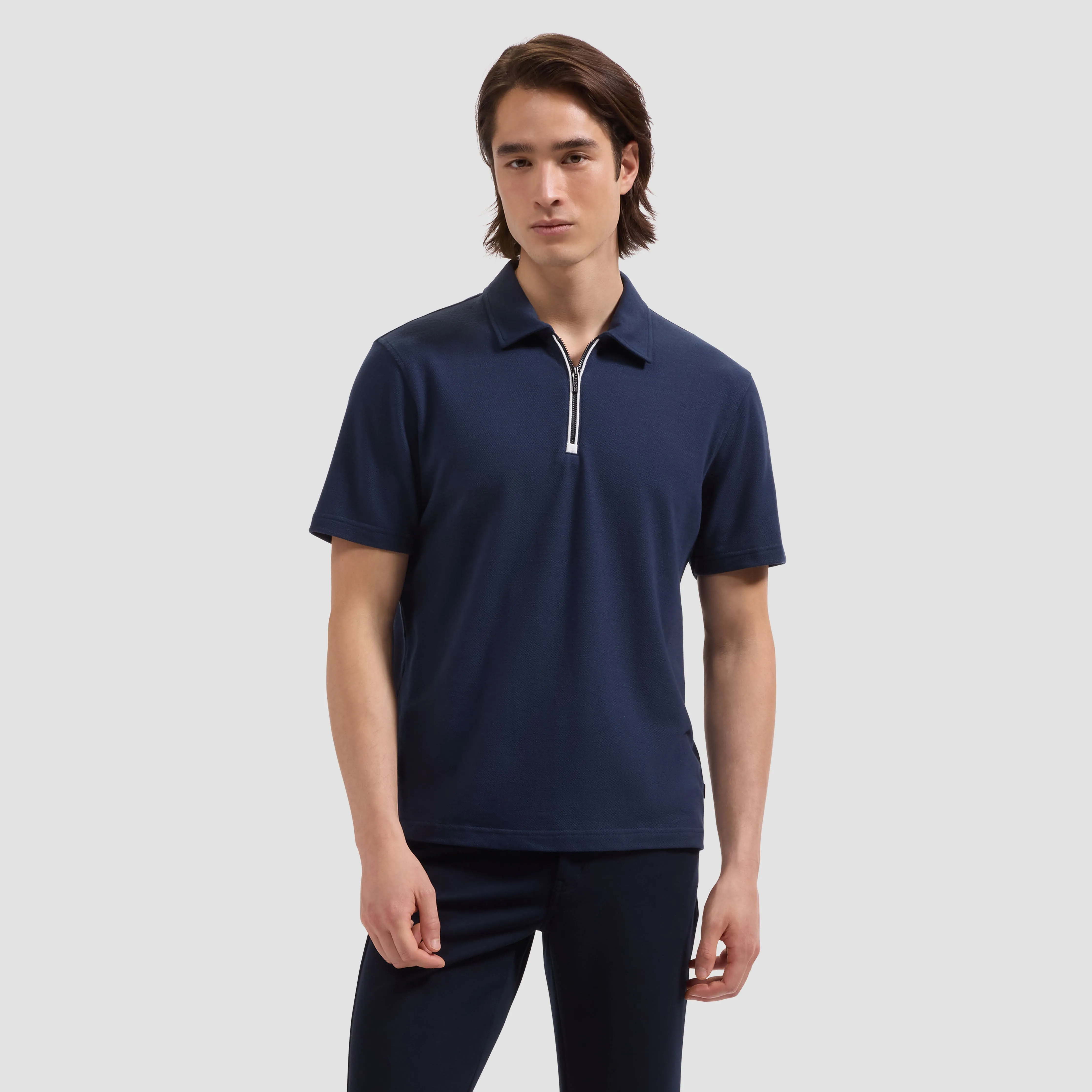 Performance Melange Quarter-Zip Polo sold by Bugatchi product image thumbnail 2