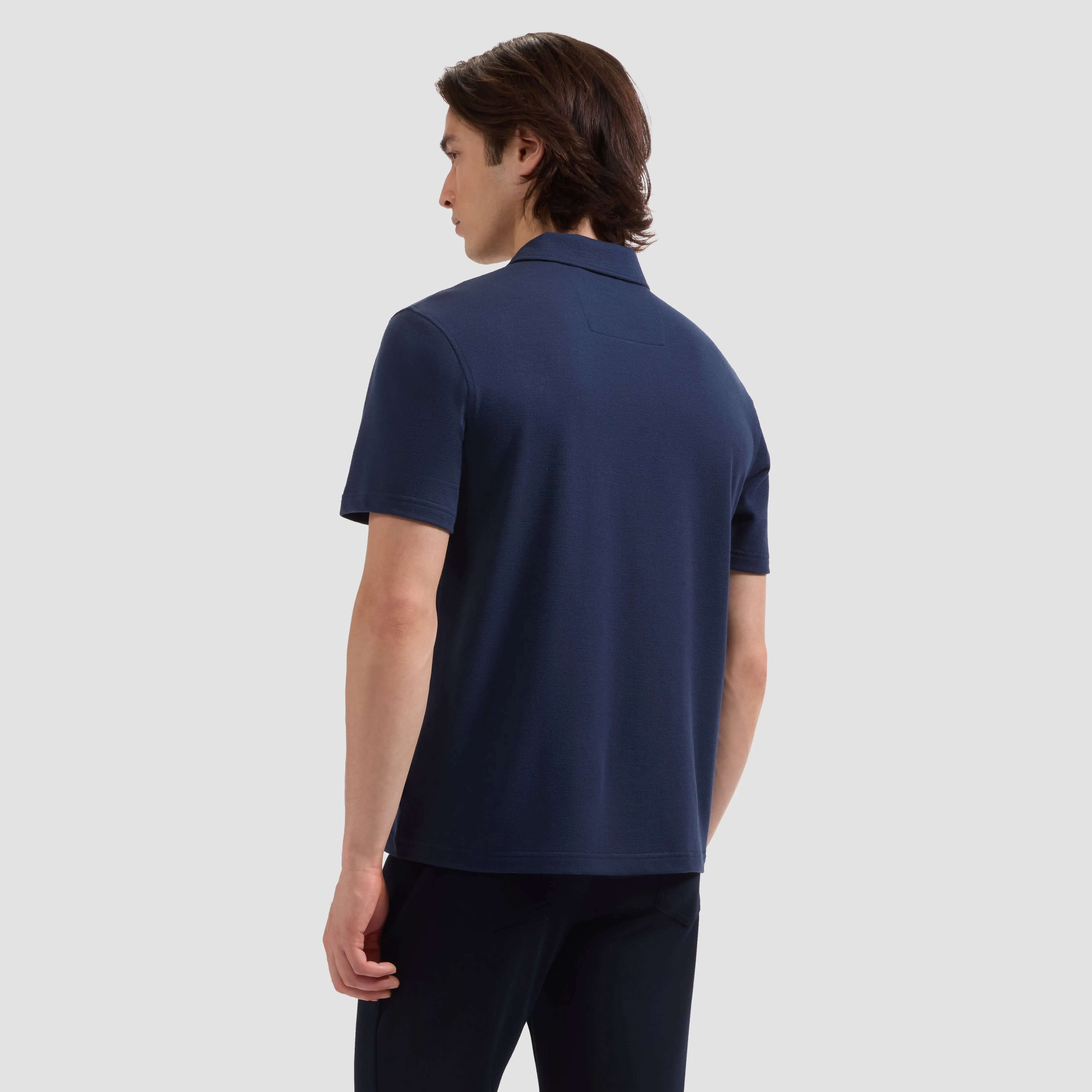 Performance Melange Quarter-Zip Polo sold by Bugatchi product image thumbnail 3