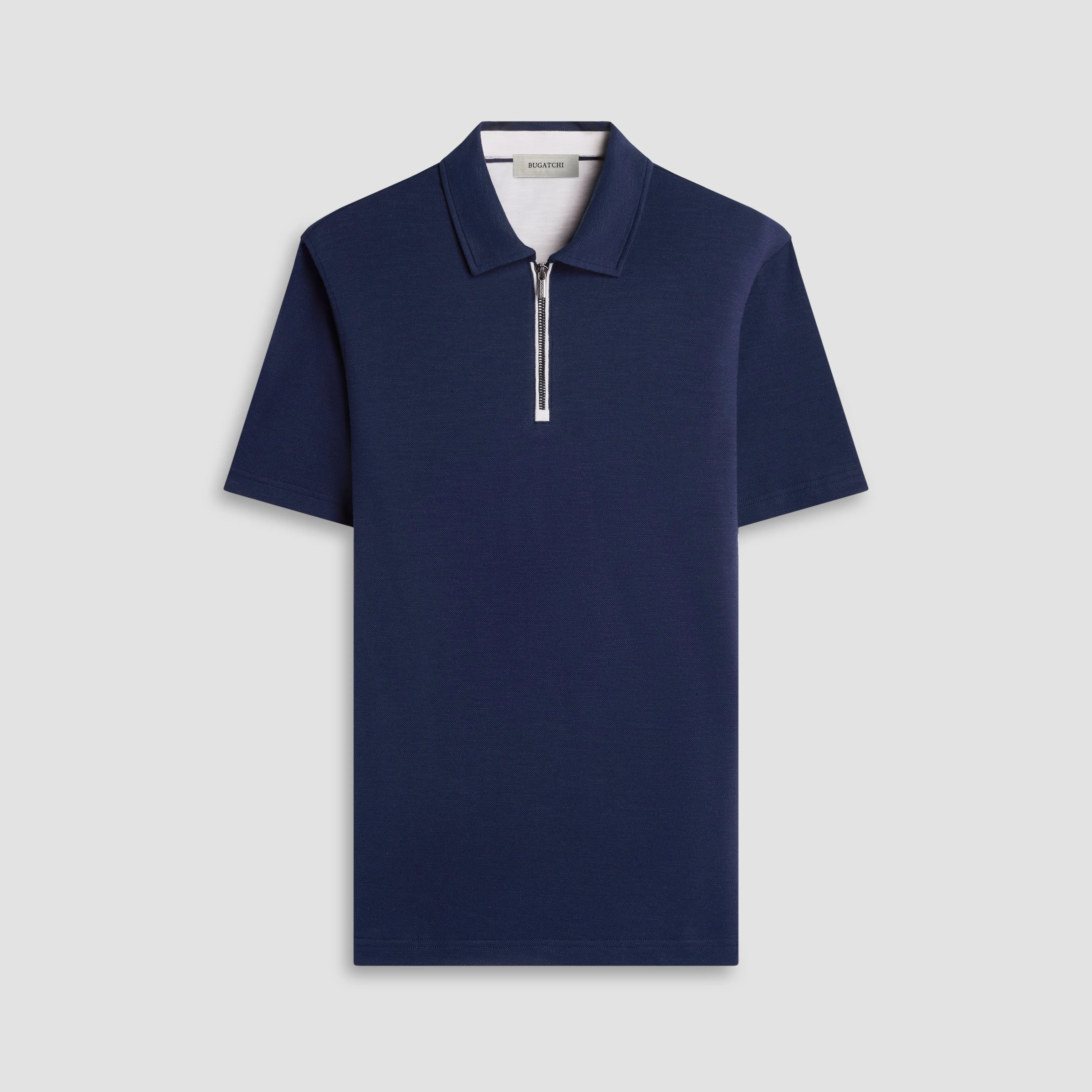 Performance Melange Quarter-Zip Polo sold by Bugatchi