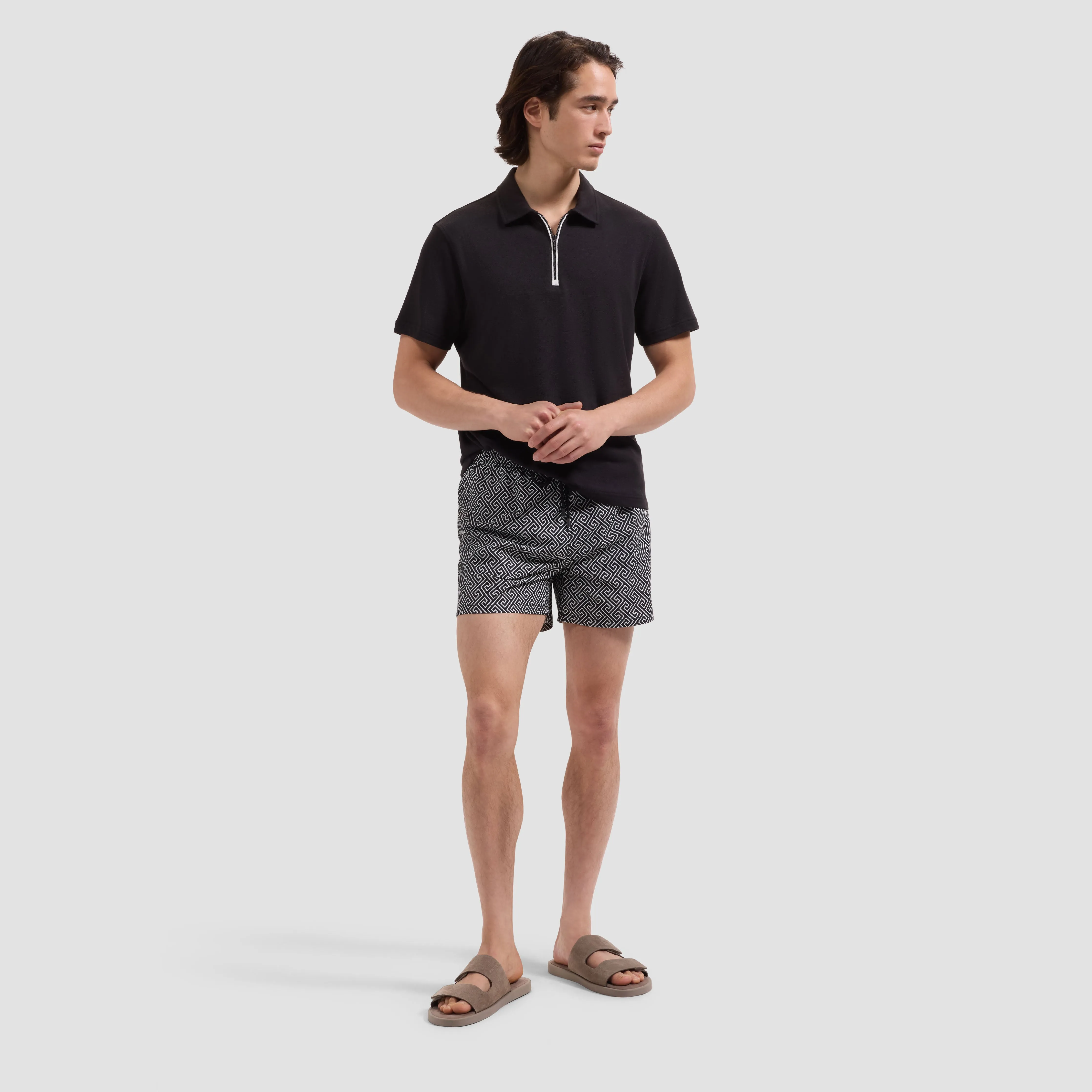 Performance Melange Quarter-Zip Polo sold by Bugatchi product image thumbnail 4