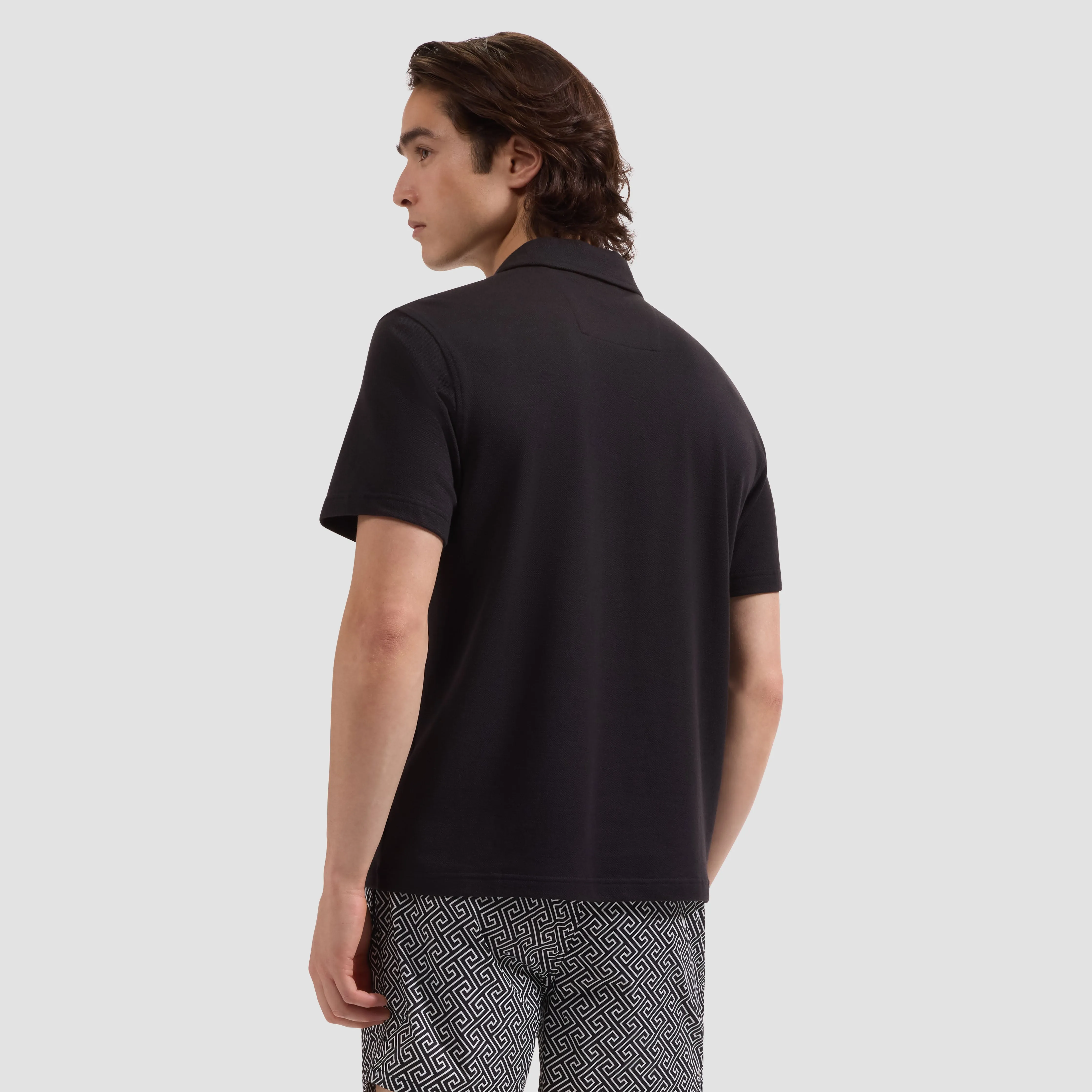 Performance Melange Quarter-Zip Polo sold by Bugatchi product image thumbnail 3