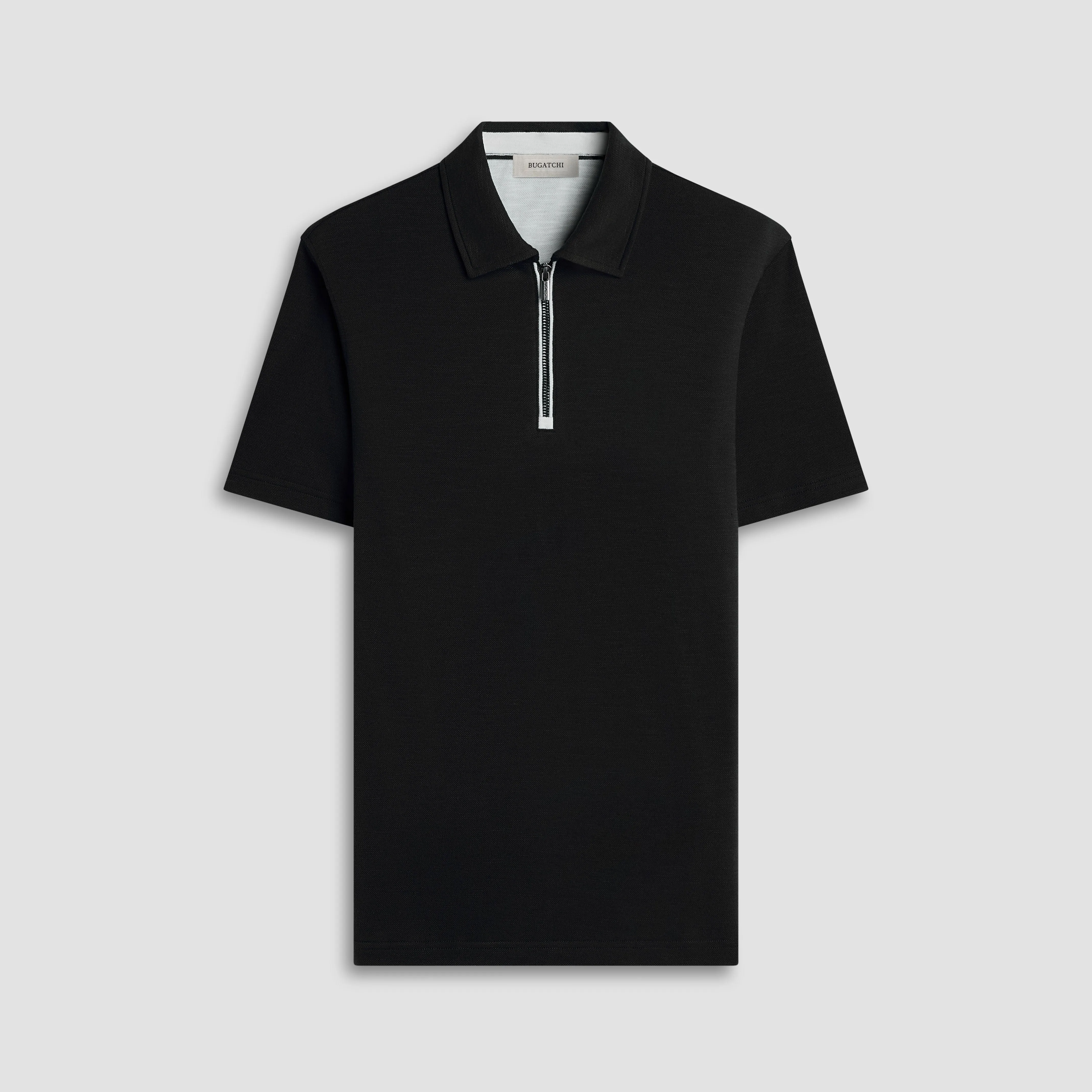 Performance Melange Quarter-Zip Polo sold by Bugatchi