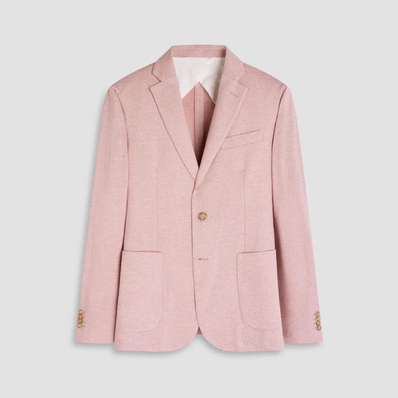 Houndstooth Two-Button Blazer made by Bugatchi