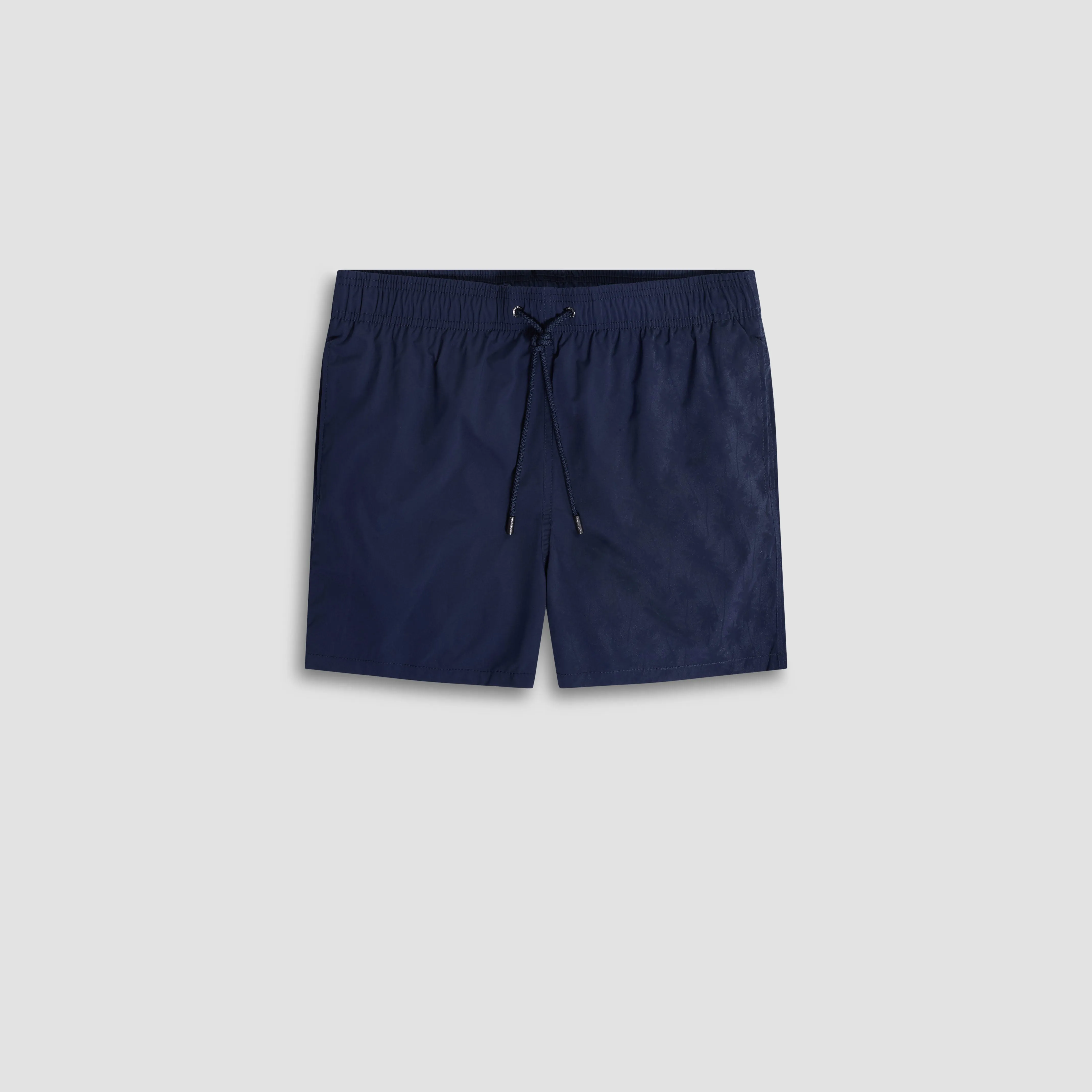 Zane Shorter-Length Water Reactive Palm Tree Swim Trunks sold by Bugatchi
