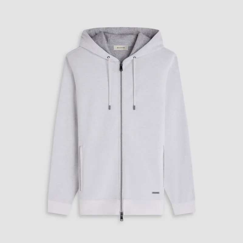 Performance Pique Knit Full-Zip Hoodie sold by Bugatchi