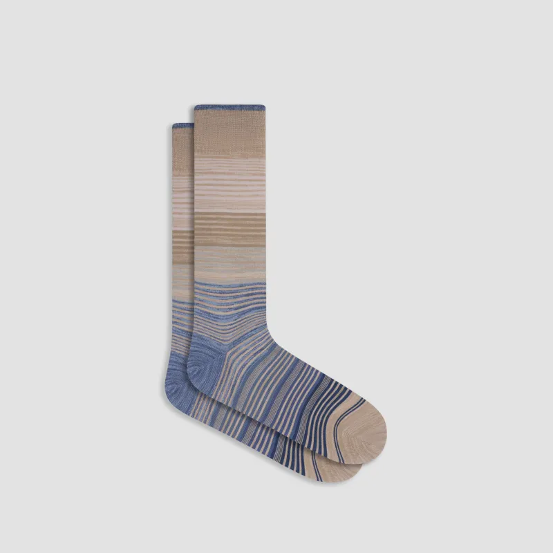 Striped Mid-Calf Socks made by Bugatchi