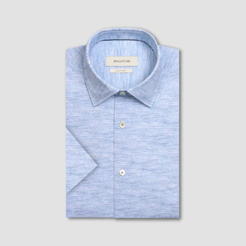 Miles OoohCotton Melange Short-Sleeve Shirt sold by Bugatchi