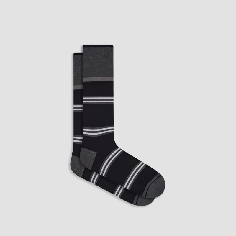 Striped Mid-Calf Socks made by Bugatchi