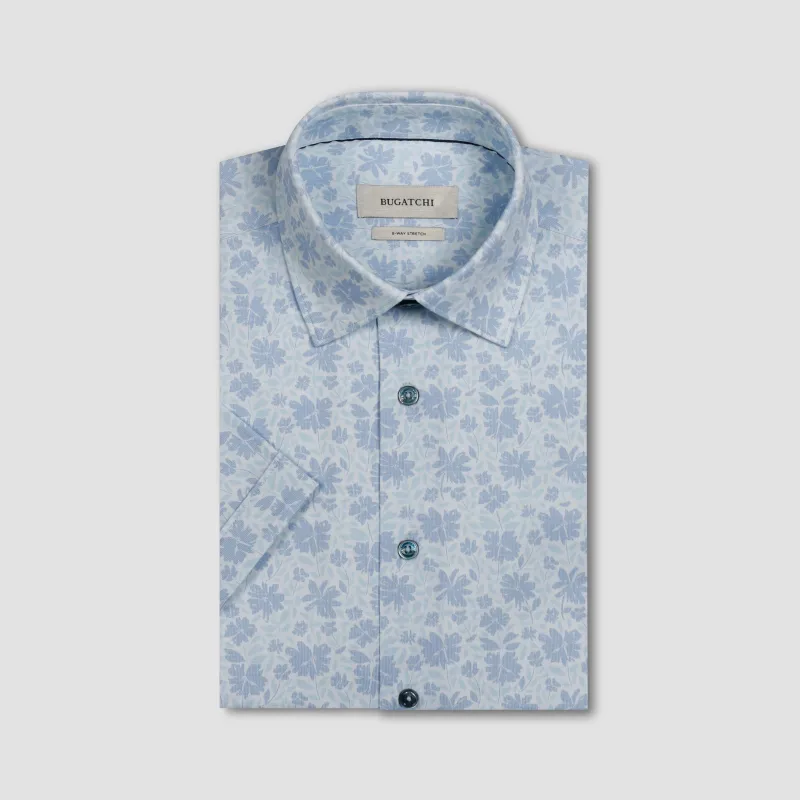 Miles OoohCotton Floral Short-Sleeve Shirt made by Bugatchi