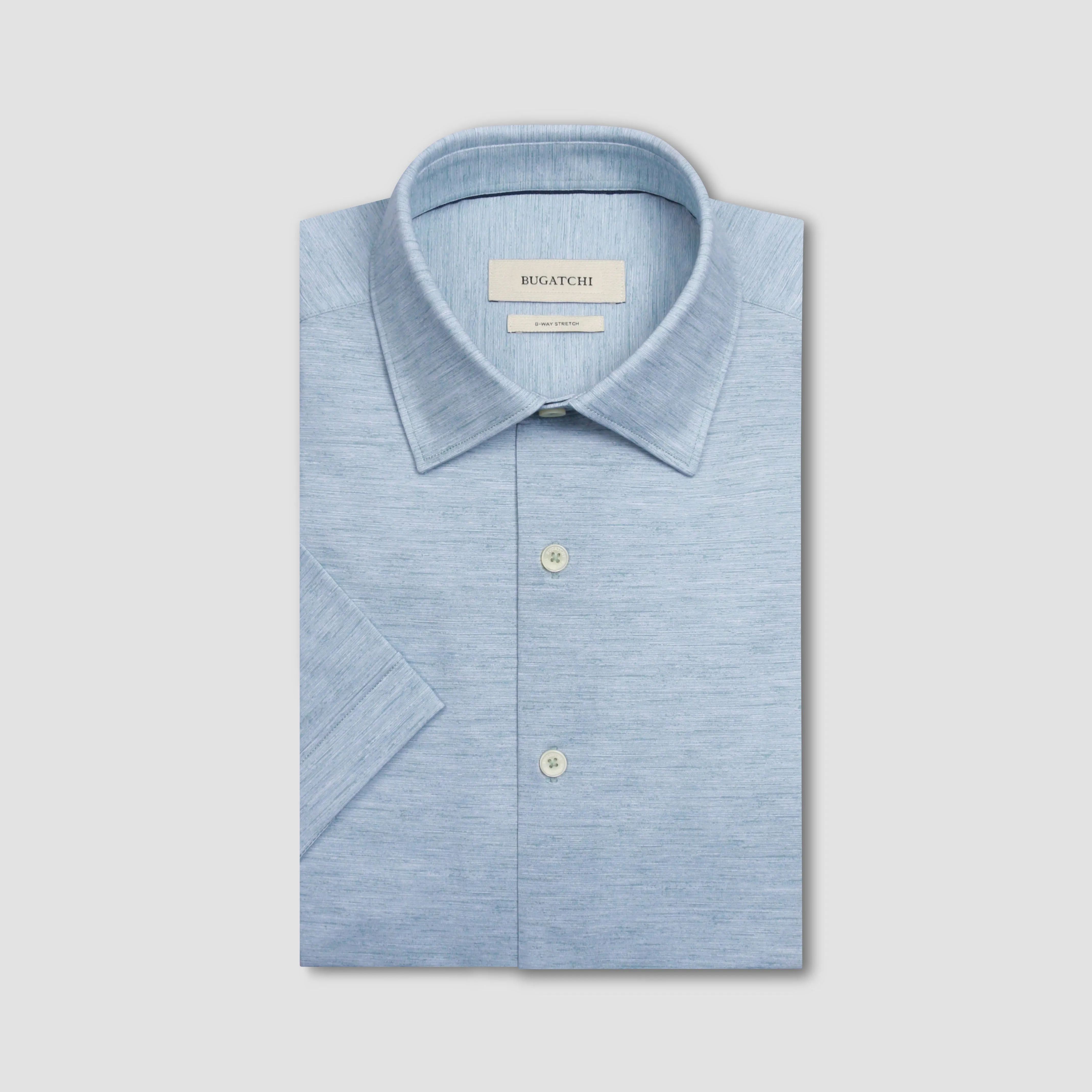 Miles OoohCotton Melange Short-Sleeve Shirt sold by Bugatchi
