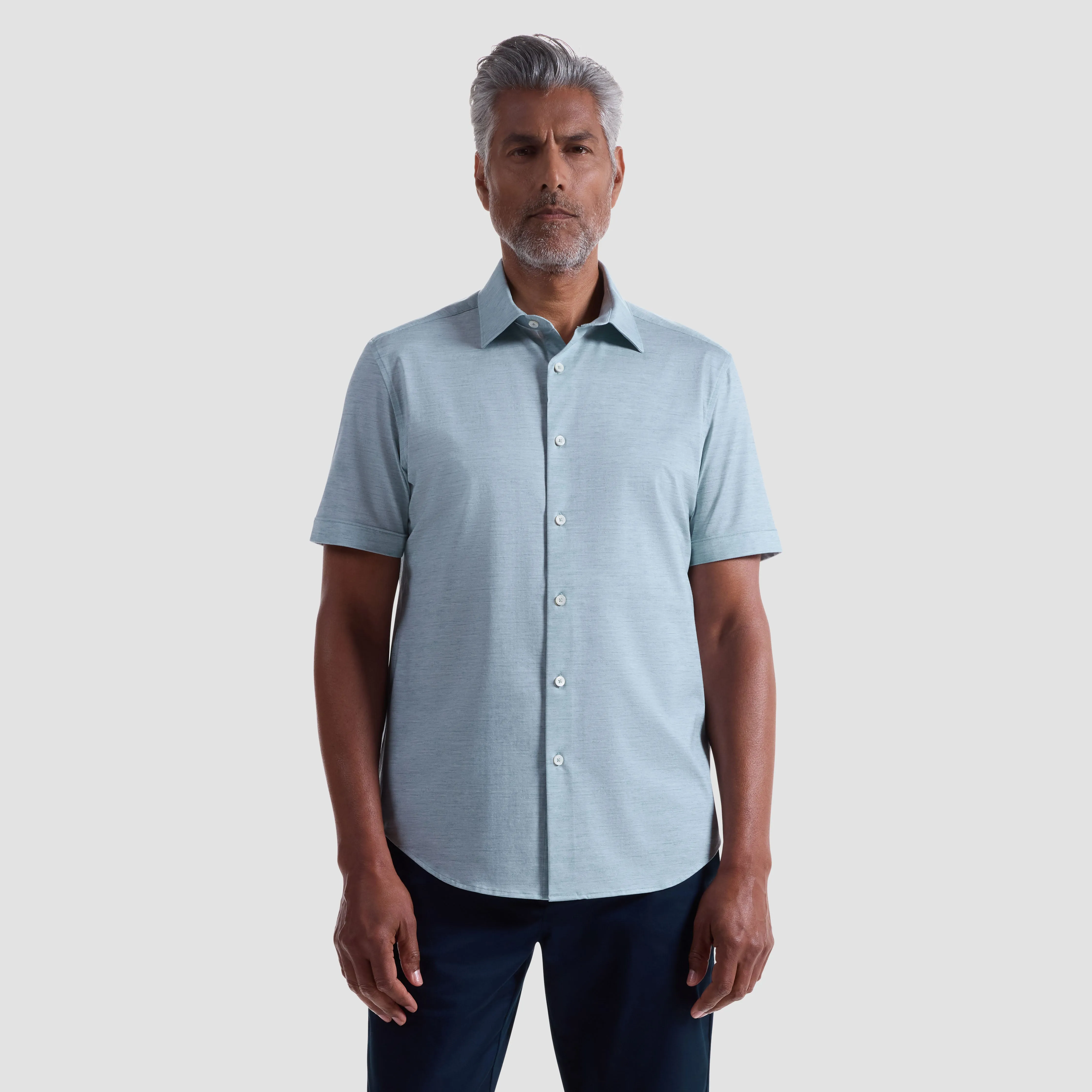 Miles OoohCotton Melange Short-Sleeve Shirt sold by Bugatchi product image thumbnail 2