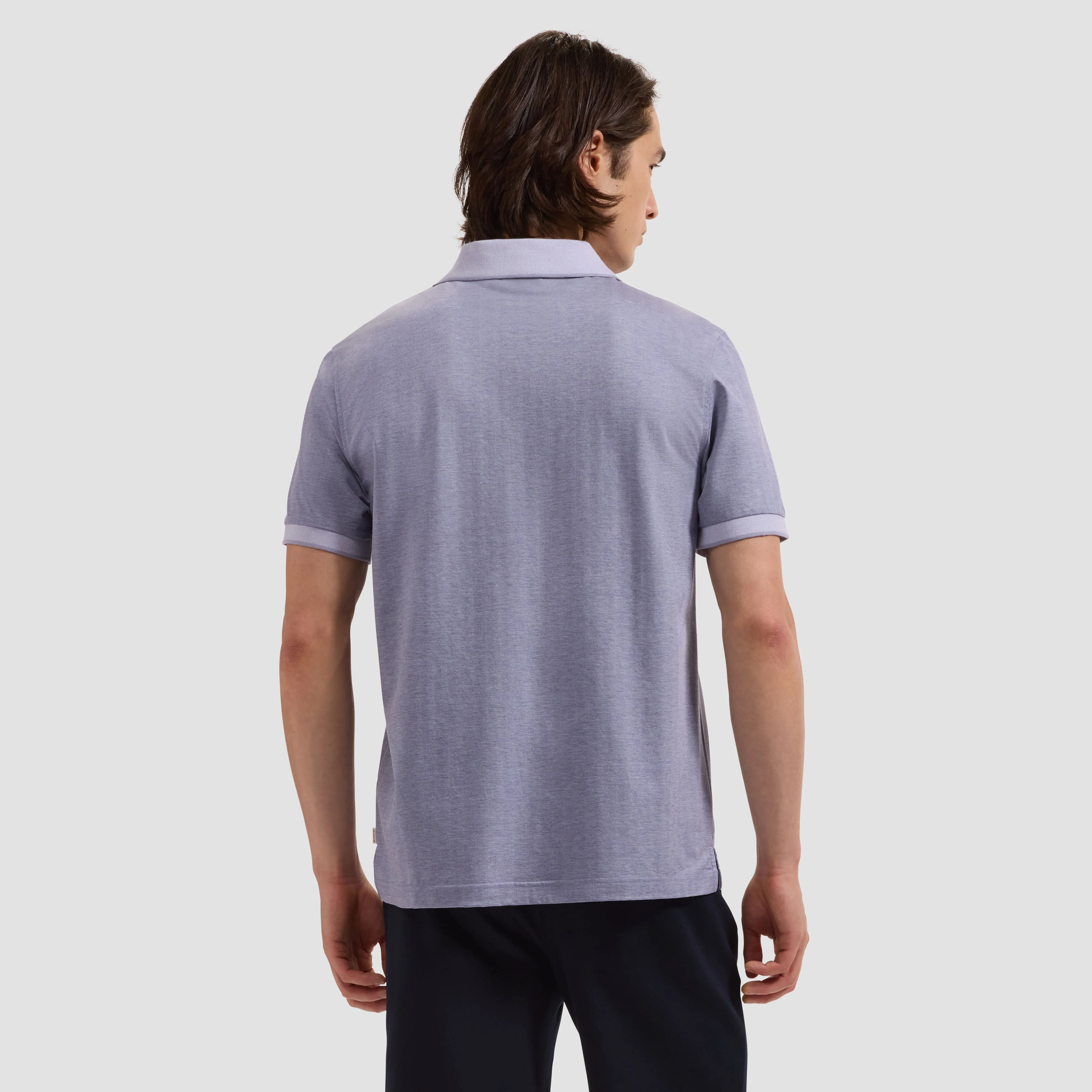Performance Micro Herringbone Johnny Collar Polo sold by Bugatchi product image thumbnail 3