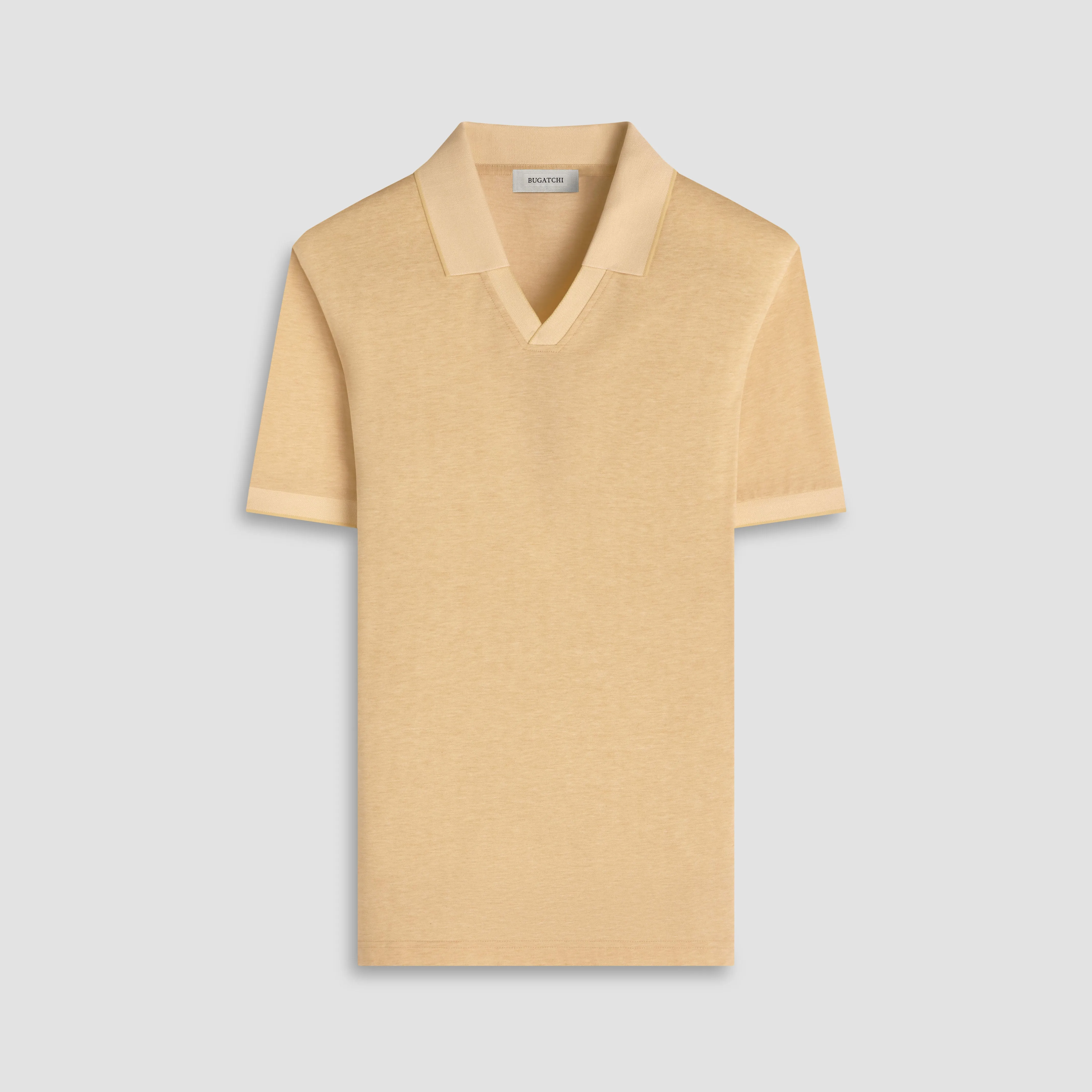 Performance Micro Herringbone Johnny Collar Polo sold by Bugatchi