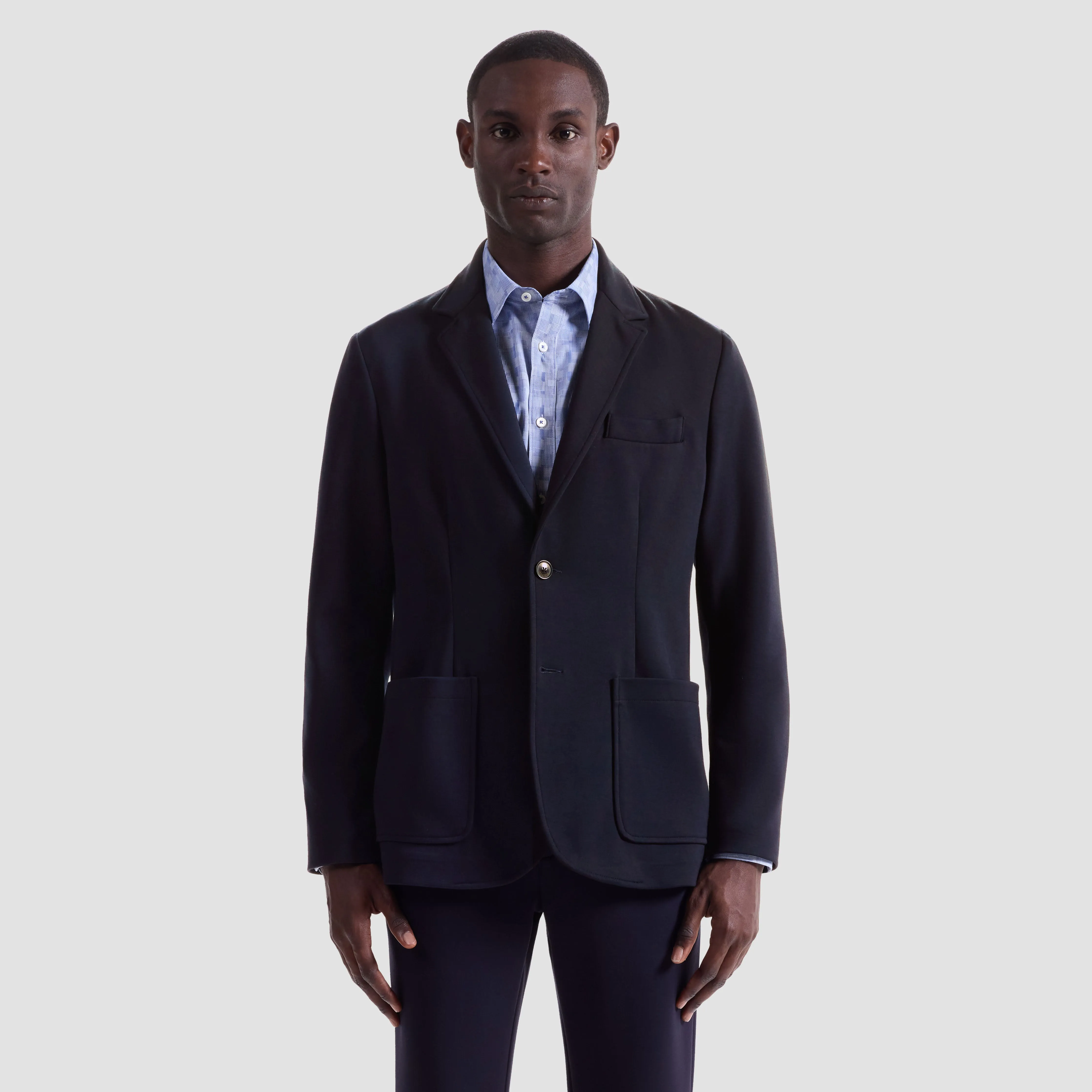 Soft Touch Two-Button Knit Blazer sold by Bugatchi product image thumbnail 2