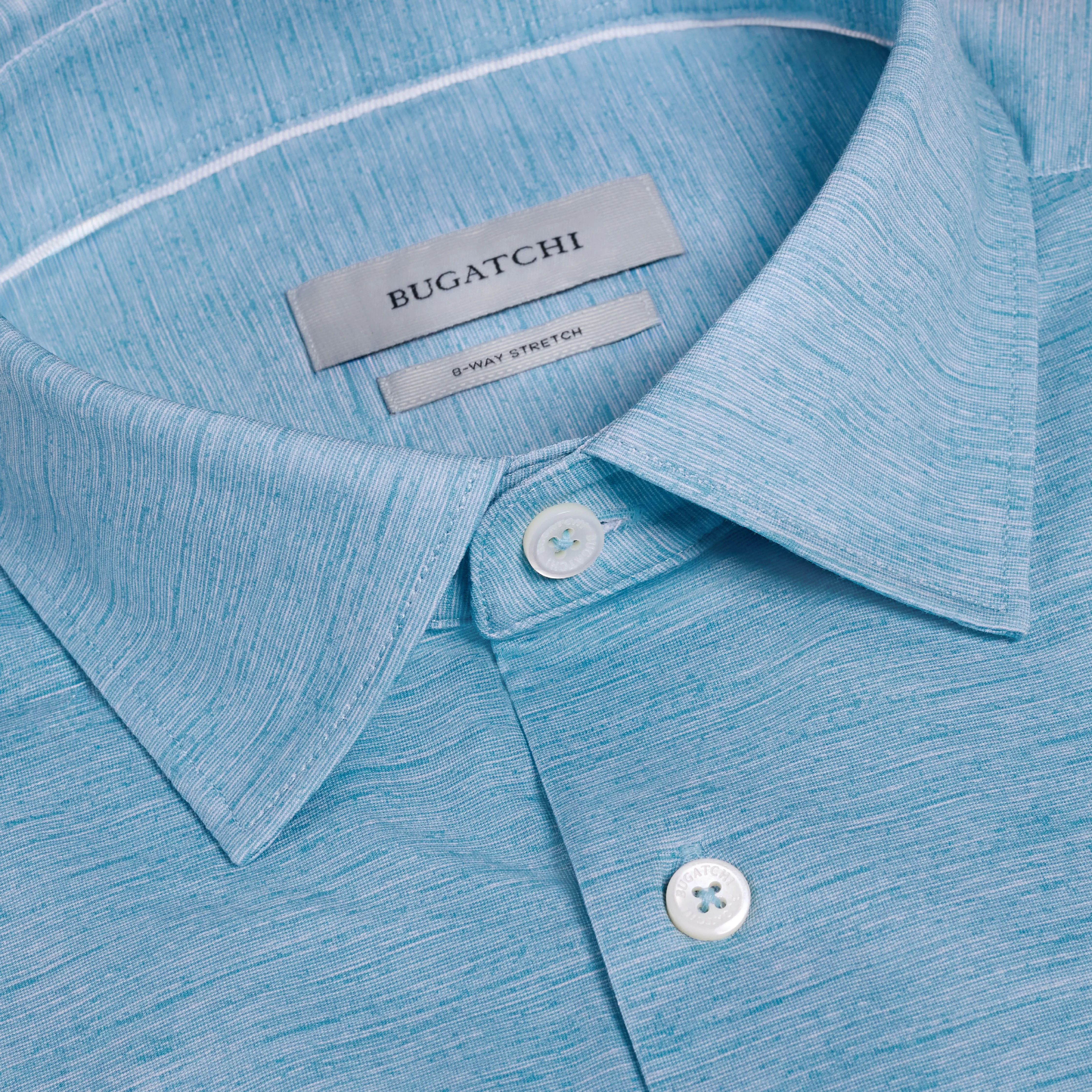 Miles OoohCotton Melange Short-Sleeve Shirt sold by Bugatchi product image thumbnail 5