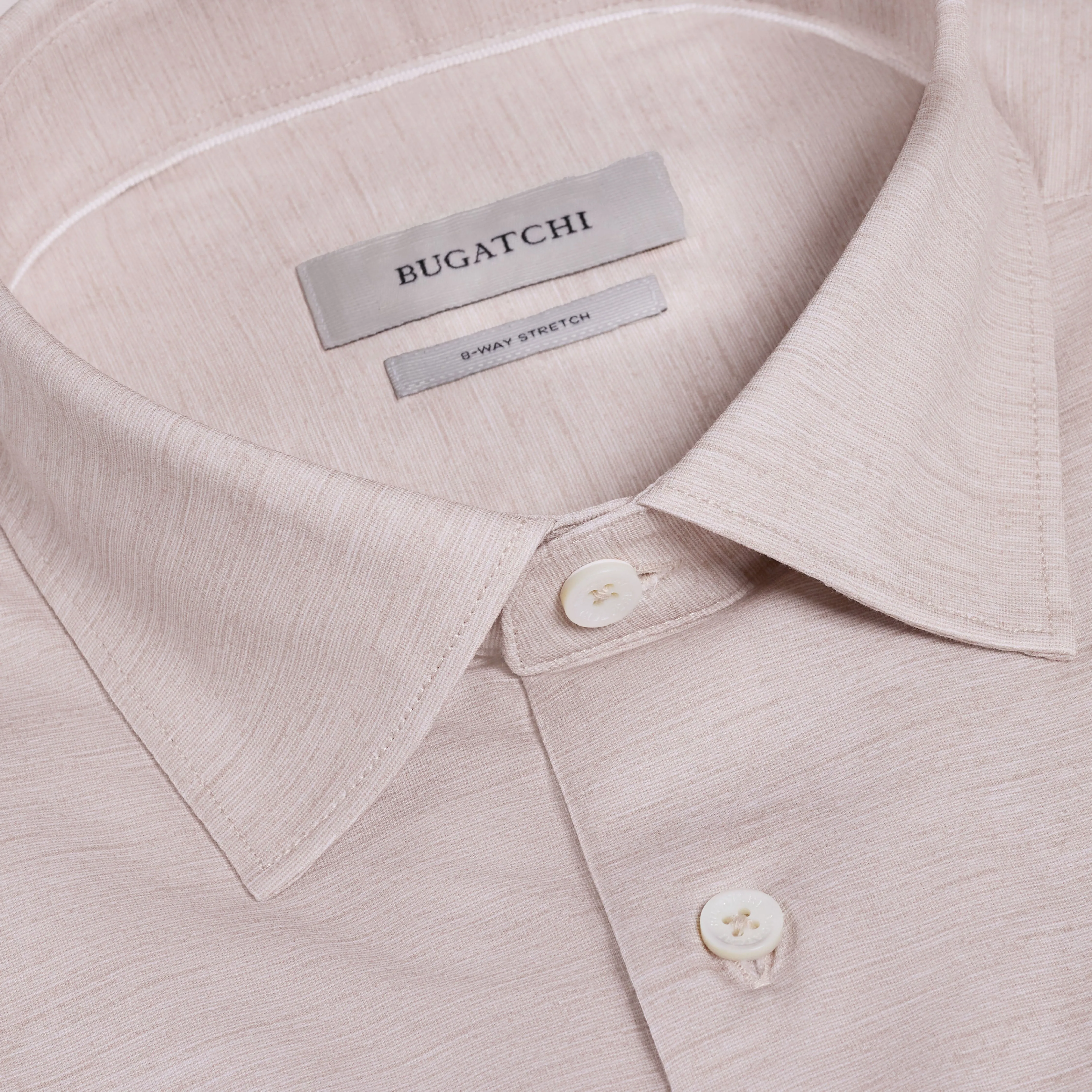 Miles OoohCotton Melange Short-Sleeve Shirt sold by Bugatchi product image thumbnail 5