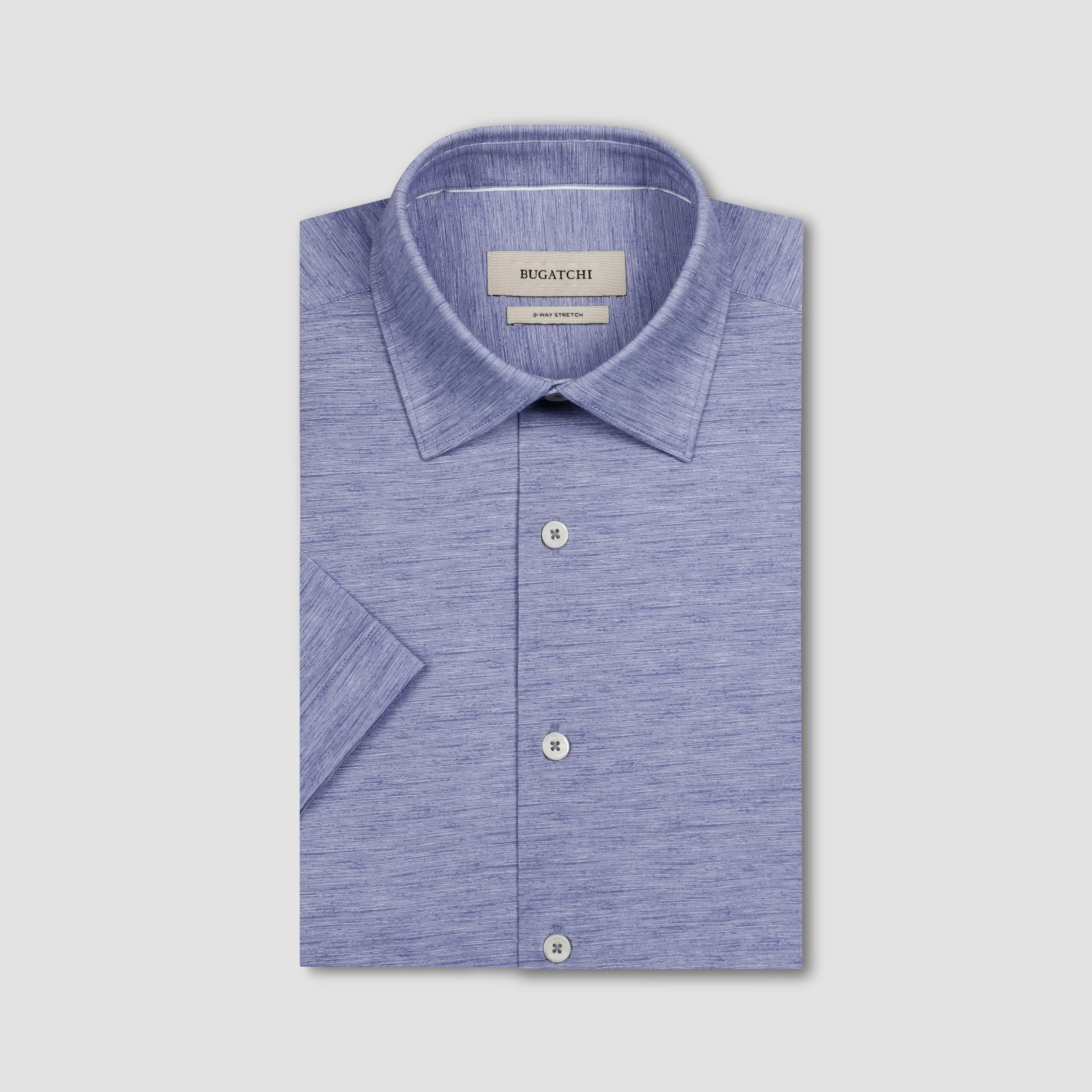 Miles OoohCotton Melange Short-Sleeve Shirt sold by Bugatchi
