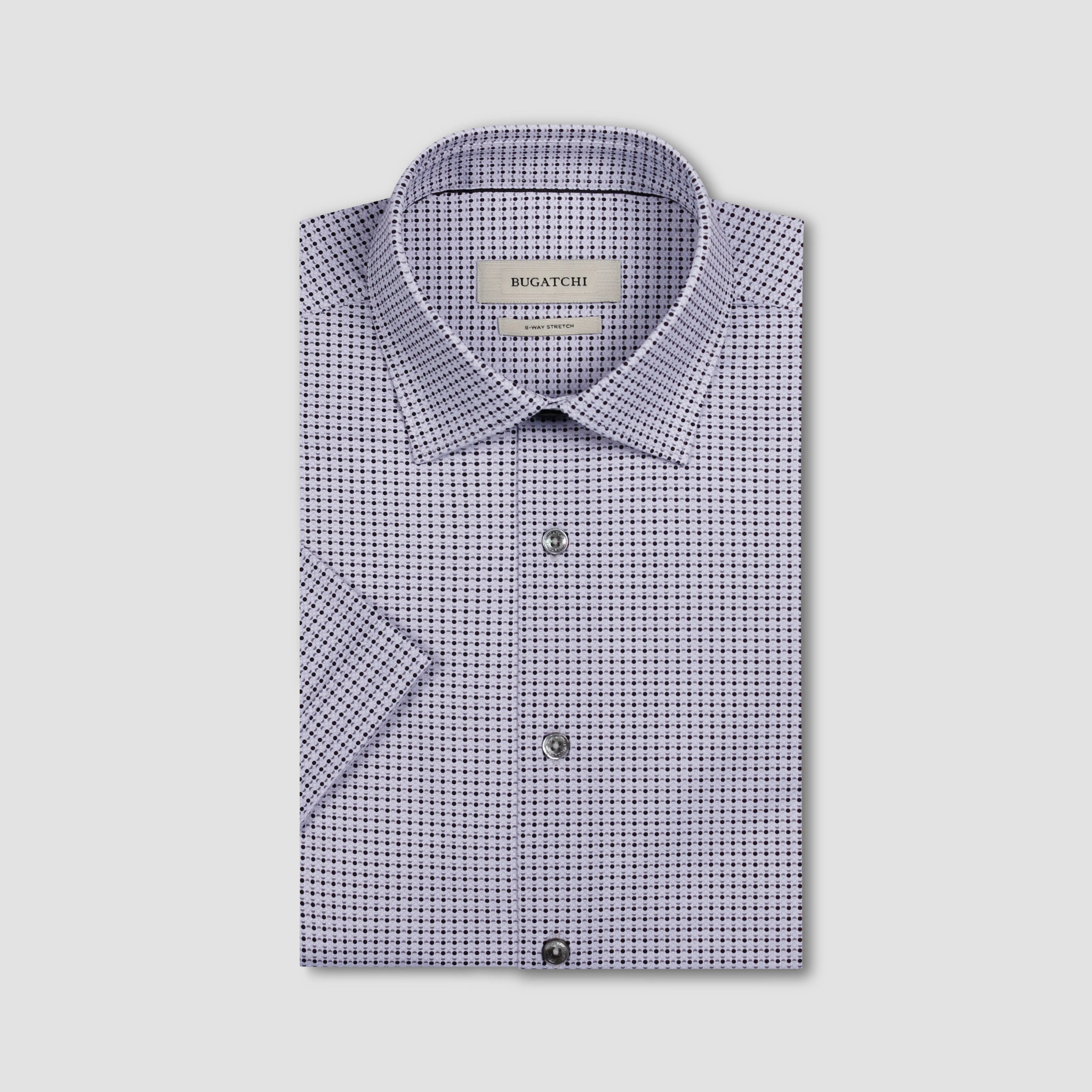 Miles OoohCotton Geometric Short-Sleeve Shirt sold by Bugatchi