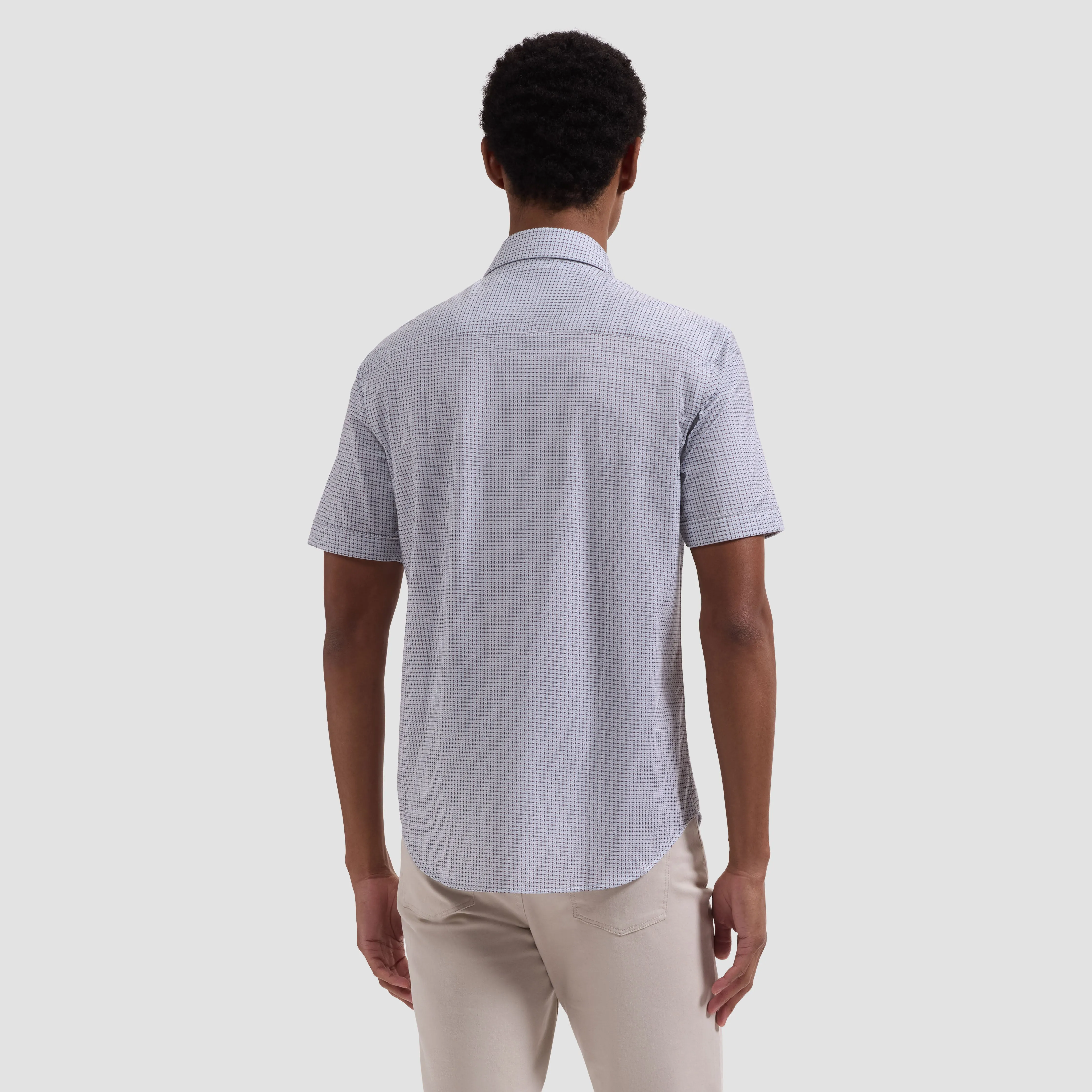 Miles OoohCotton Geometric Short-Sleeve Shirt sold by Bugatchi product image thumbnail 3