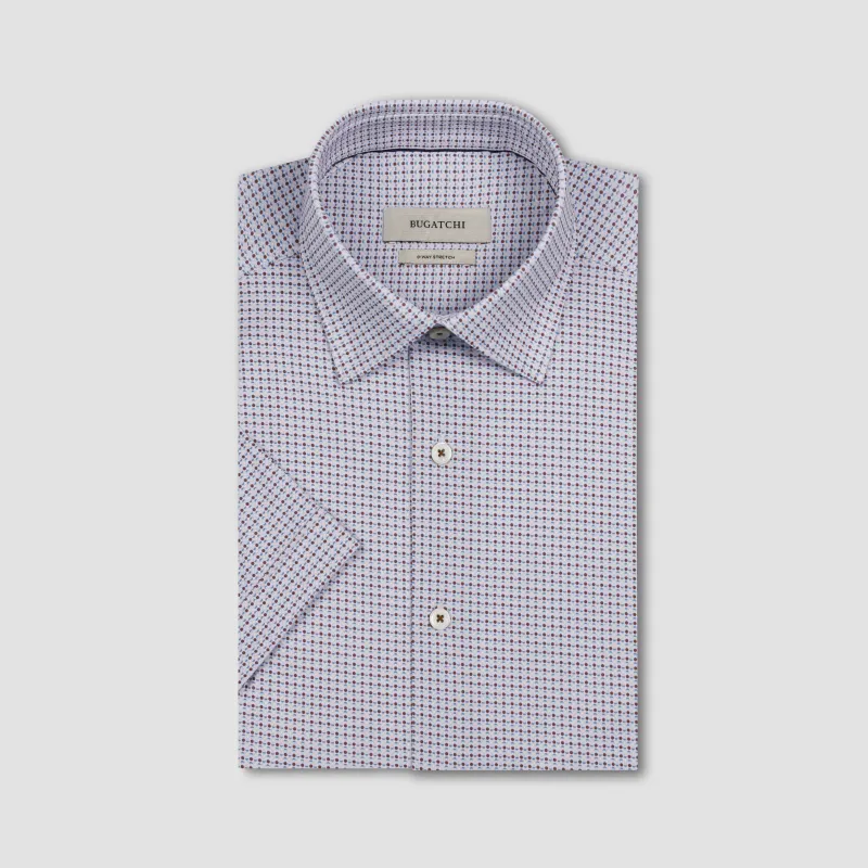 Miles OoohCotton Geometric Short-Sleeve Shirt sold by Bugatchi