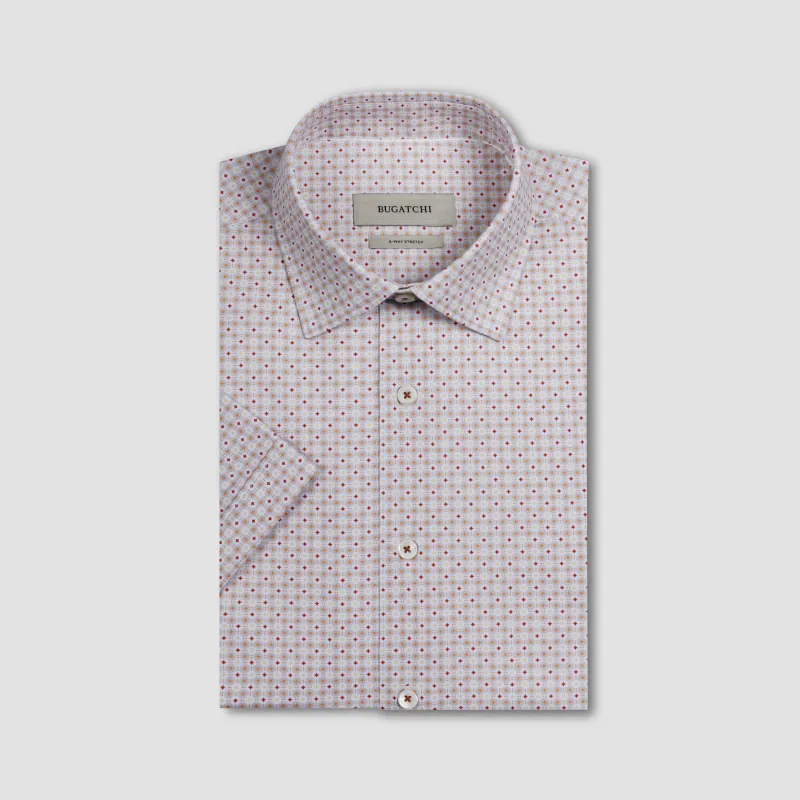 Miles OoohCotton Mosaic Short-Sleeve Shirt sold by Bugatchi