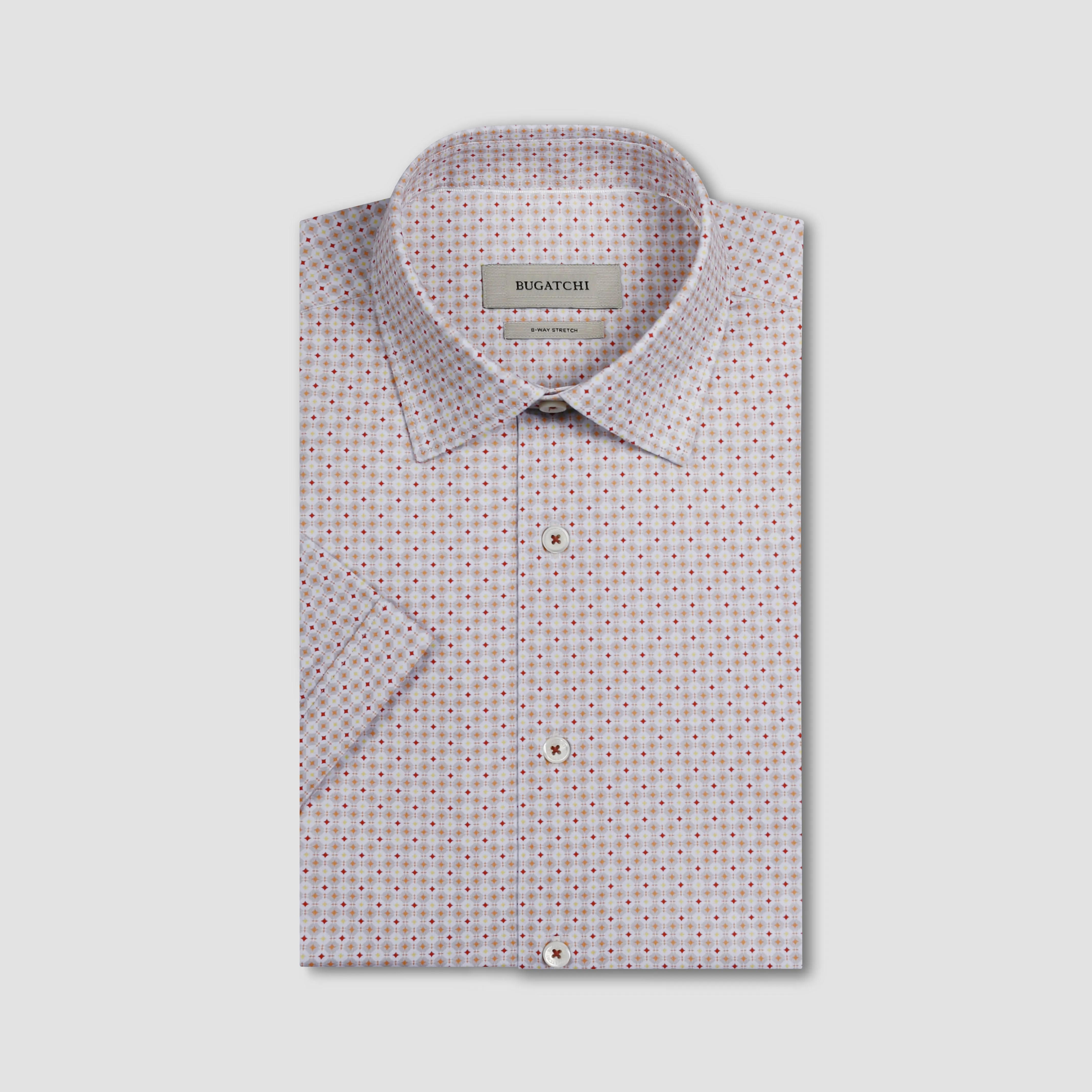 Miles OoohCotton Mosaic Short-Sleeve Shirt sold by Bugatchi