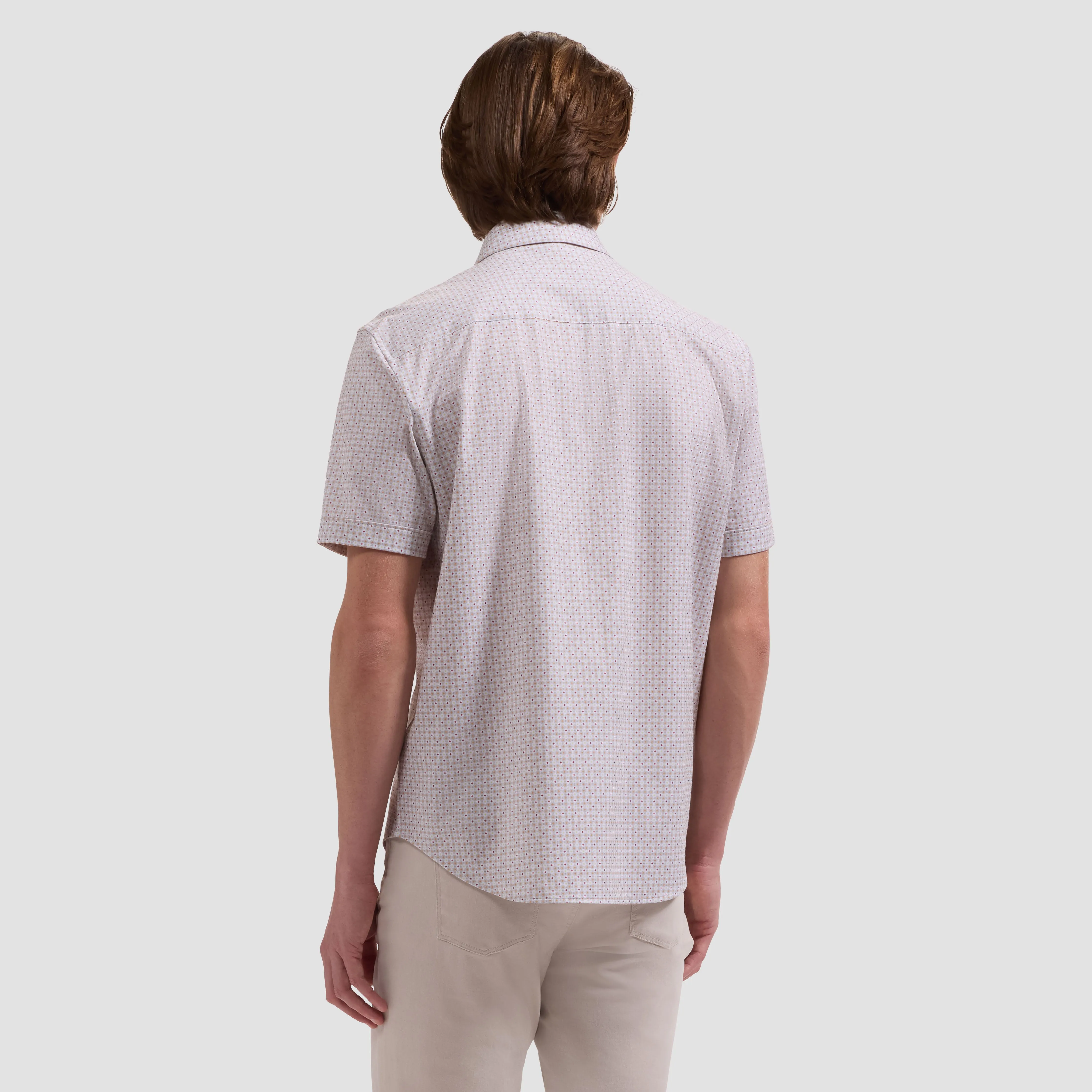 Miles OoohCotton Mosaic Short-Sleeve Shirt sold by Bugatchi product image thumbnail 3