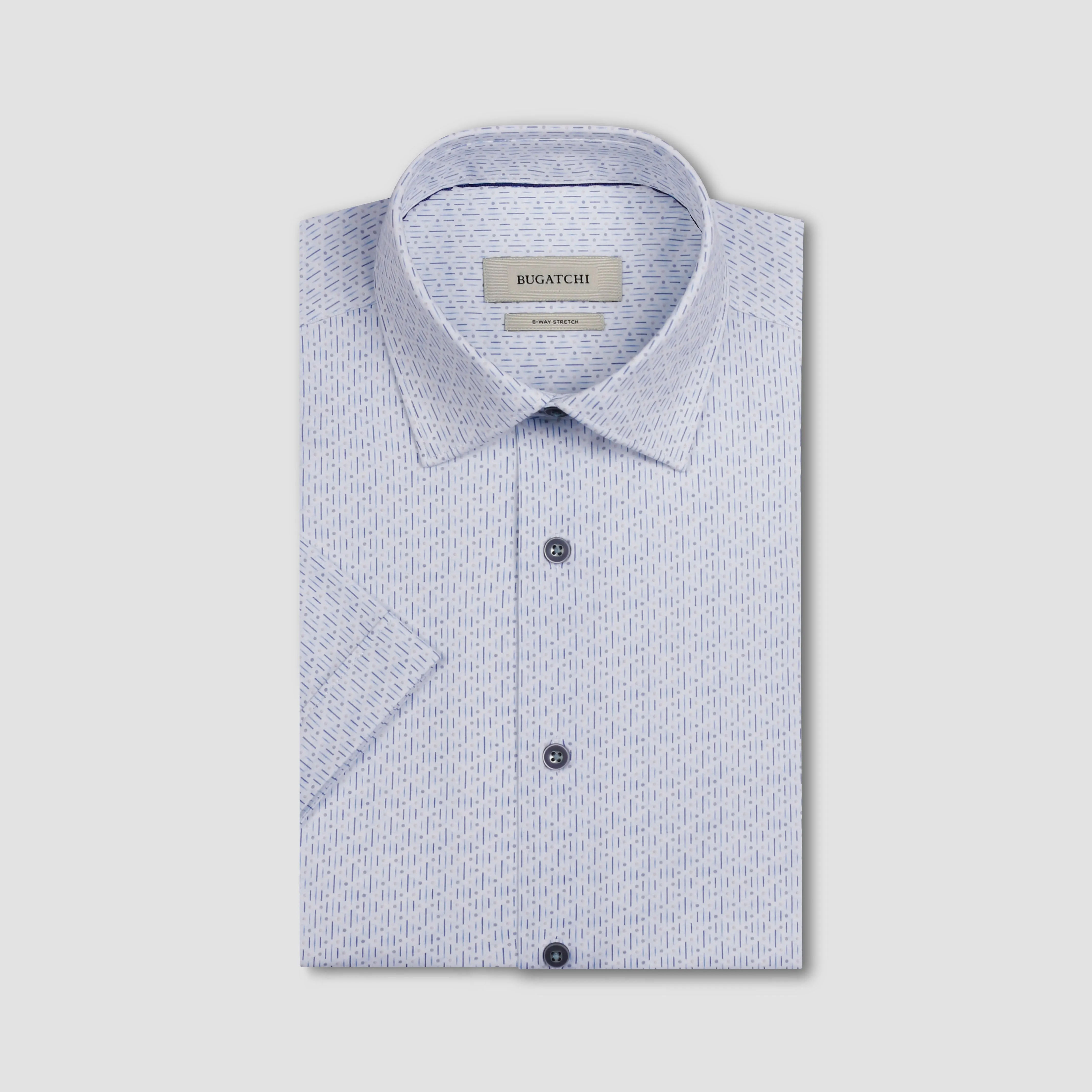 Miles OoohCotton Geometric Short-Sleeve Shirt sold by Bugatchi