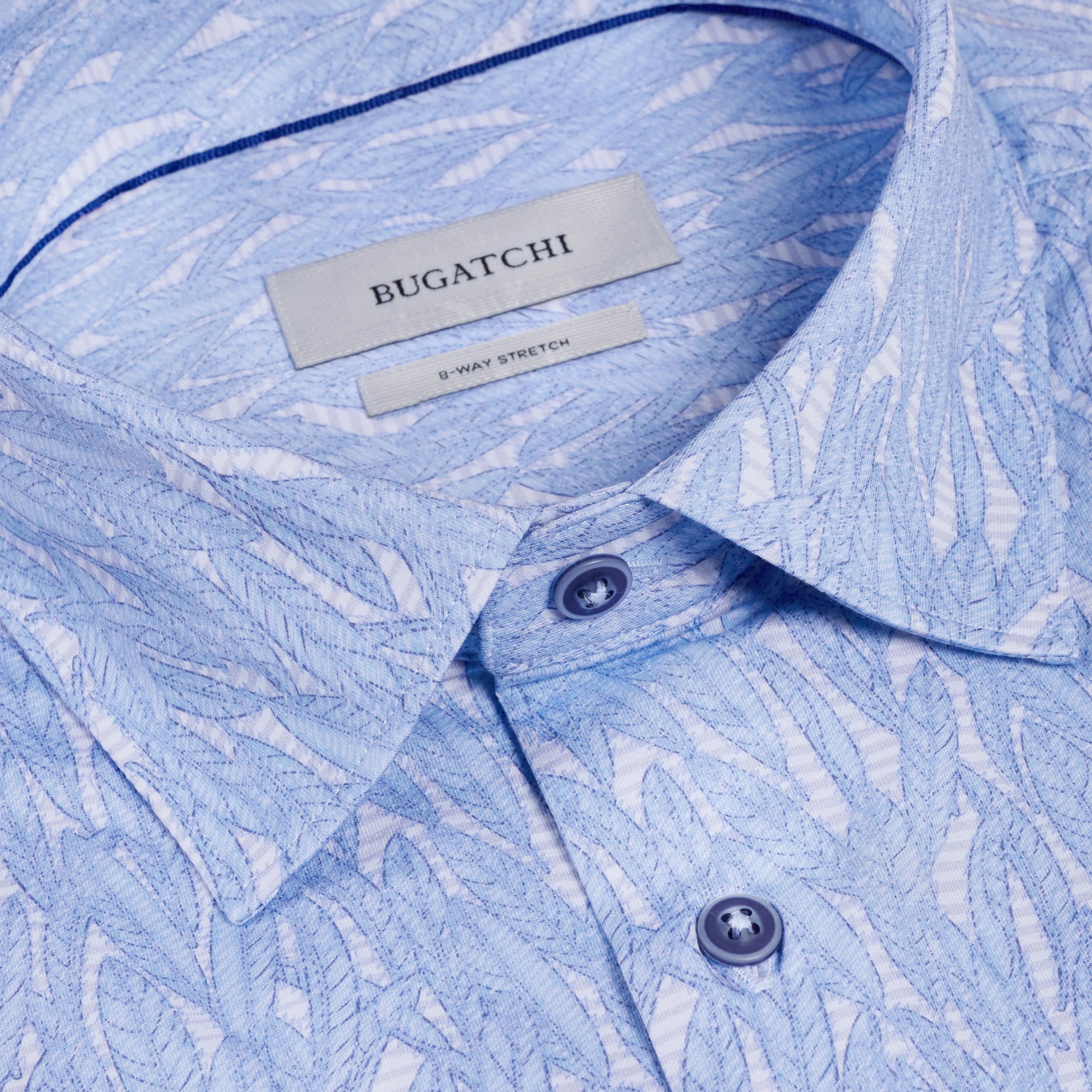 Miles OoohCotton Leaf Print Short-Sleeve Shirt sold by Bugatchi product image thumbnail 5