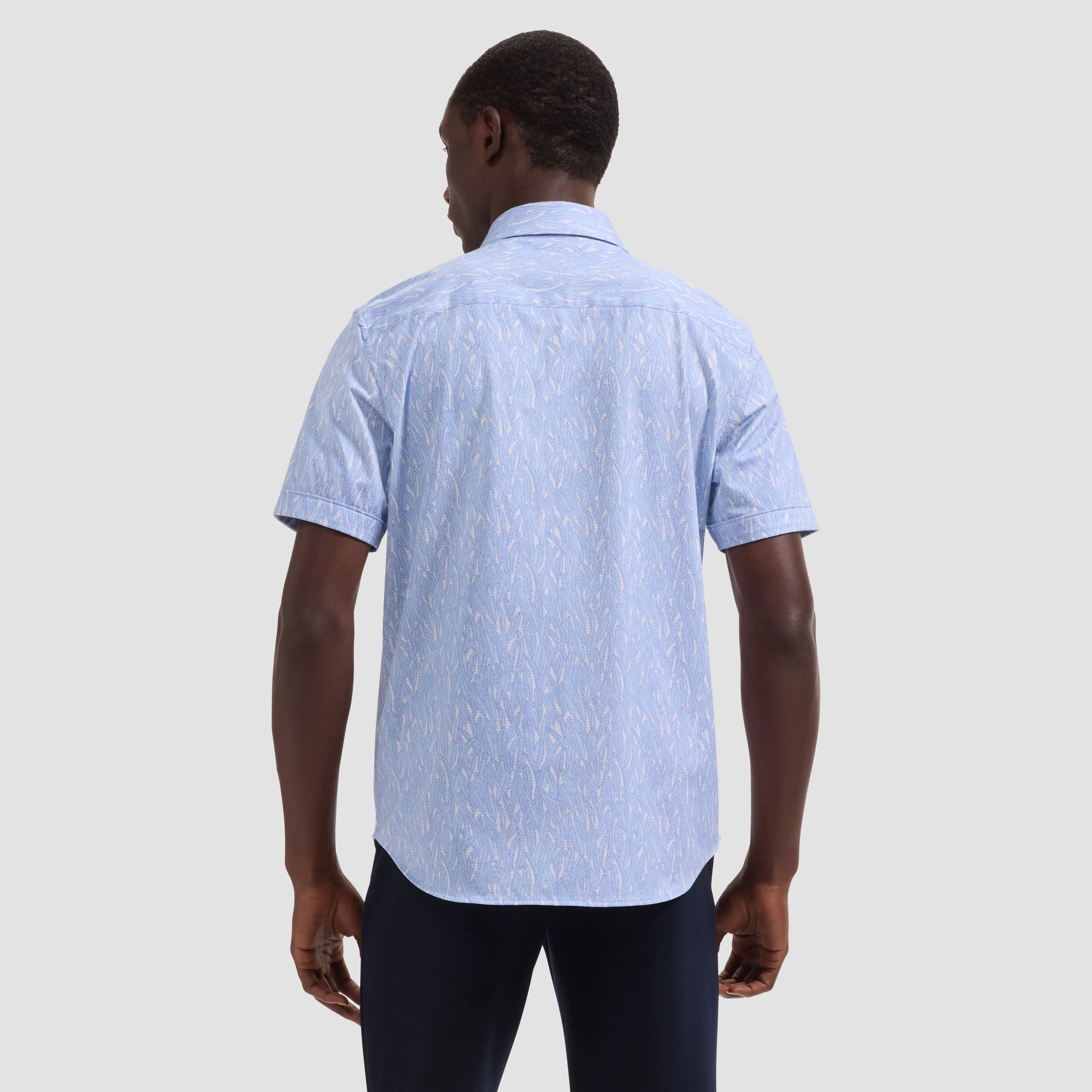 Miles OoohCotton Leaf Print Short-Sleeve Shirt sold by Bugatchi product image thumbnail 3