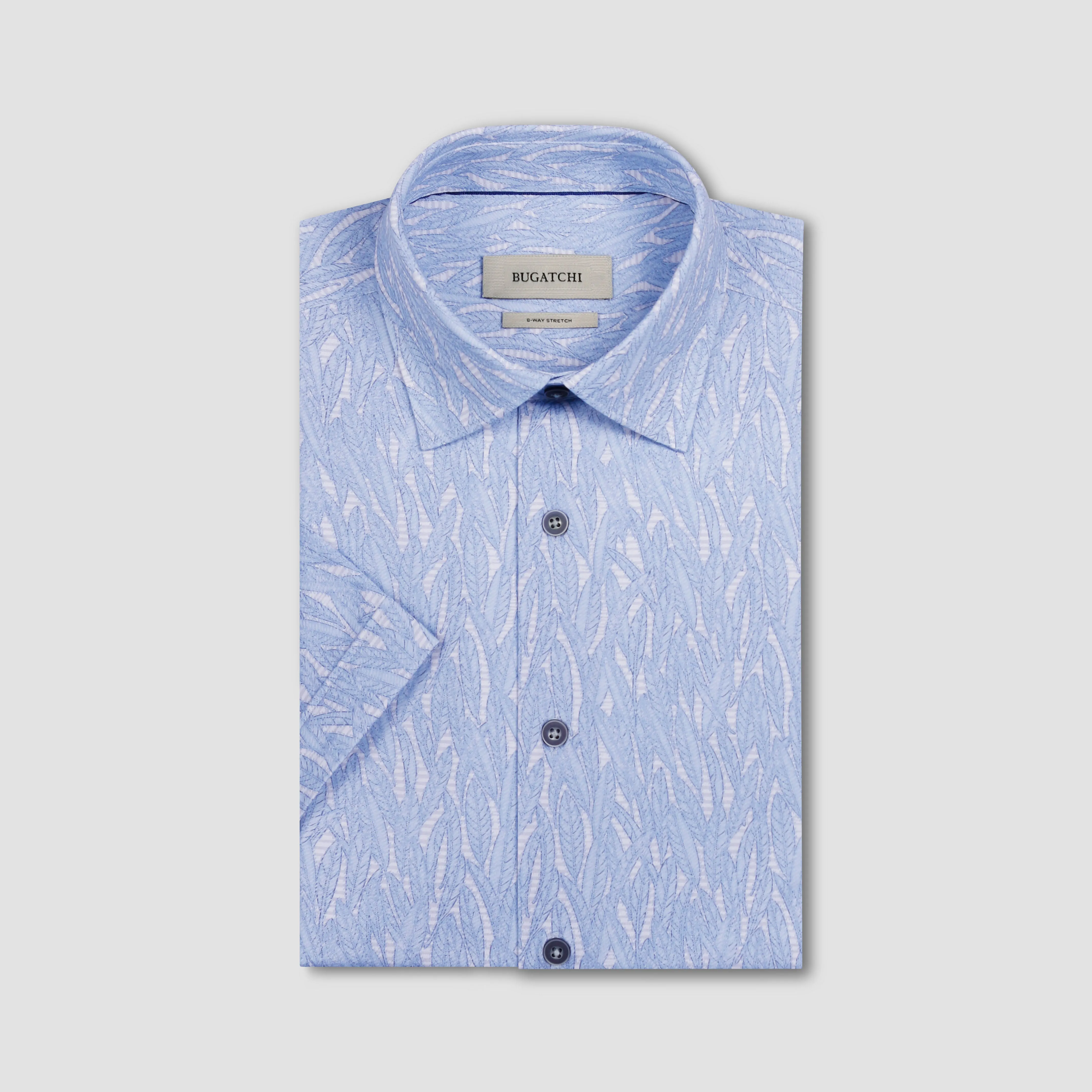 Miles OoohCotton Leaf Print Short-Sleeve Shirt sold by Bugatchi