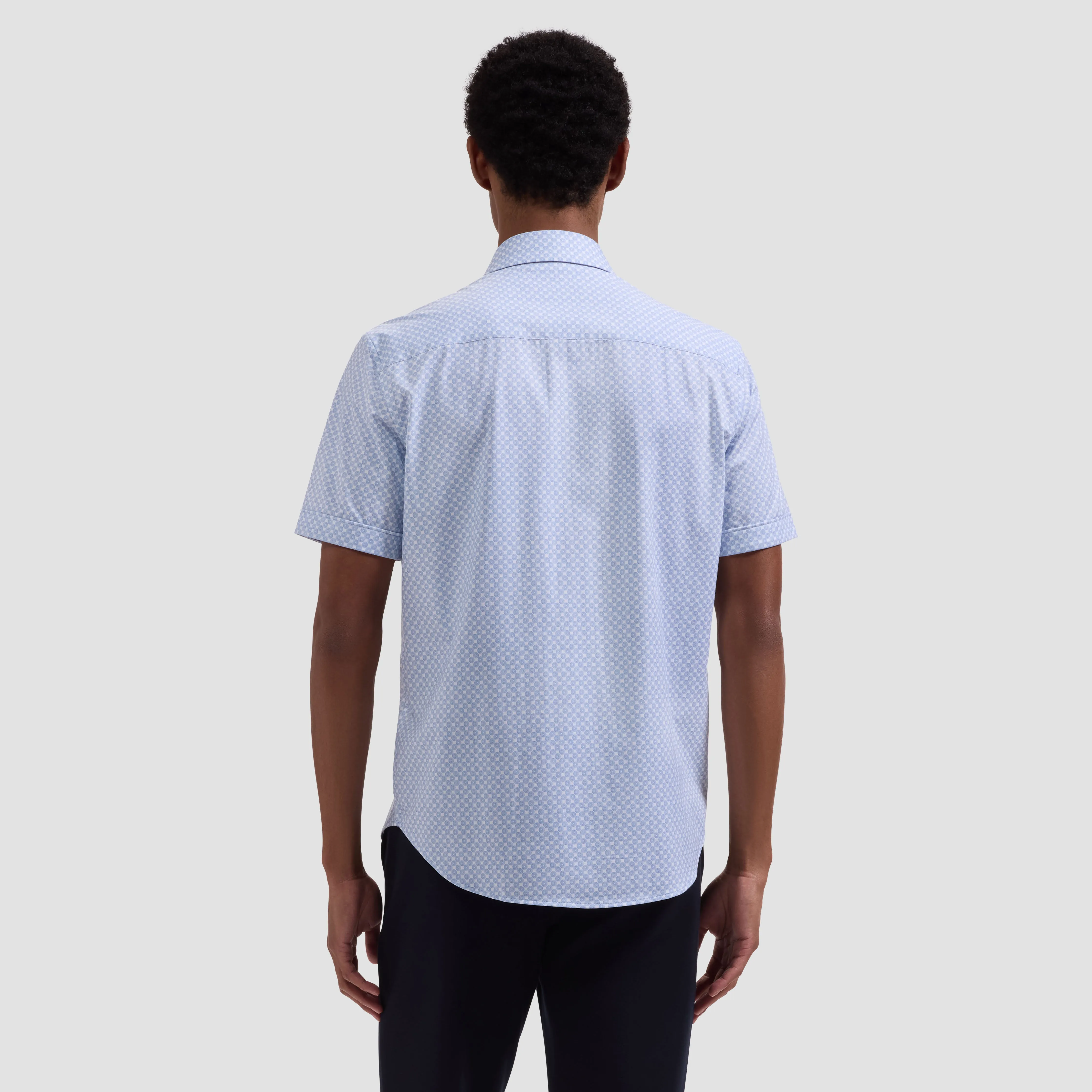 Miles OoohCotton Geometric Short-Sleeve Shirt sold by Bugatchi product image thumbnail 3