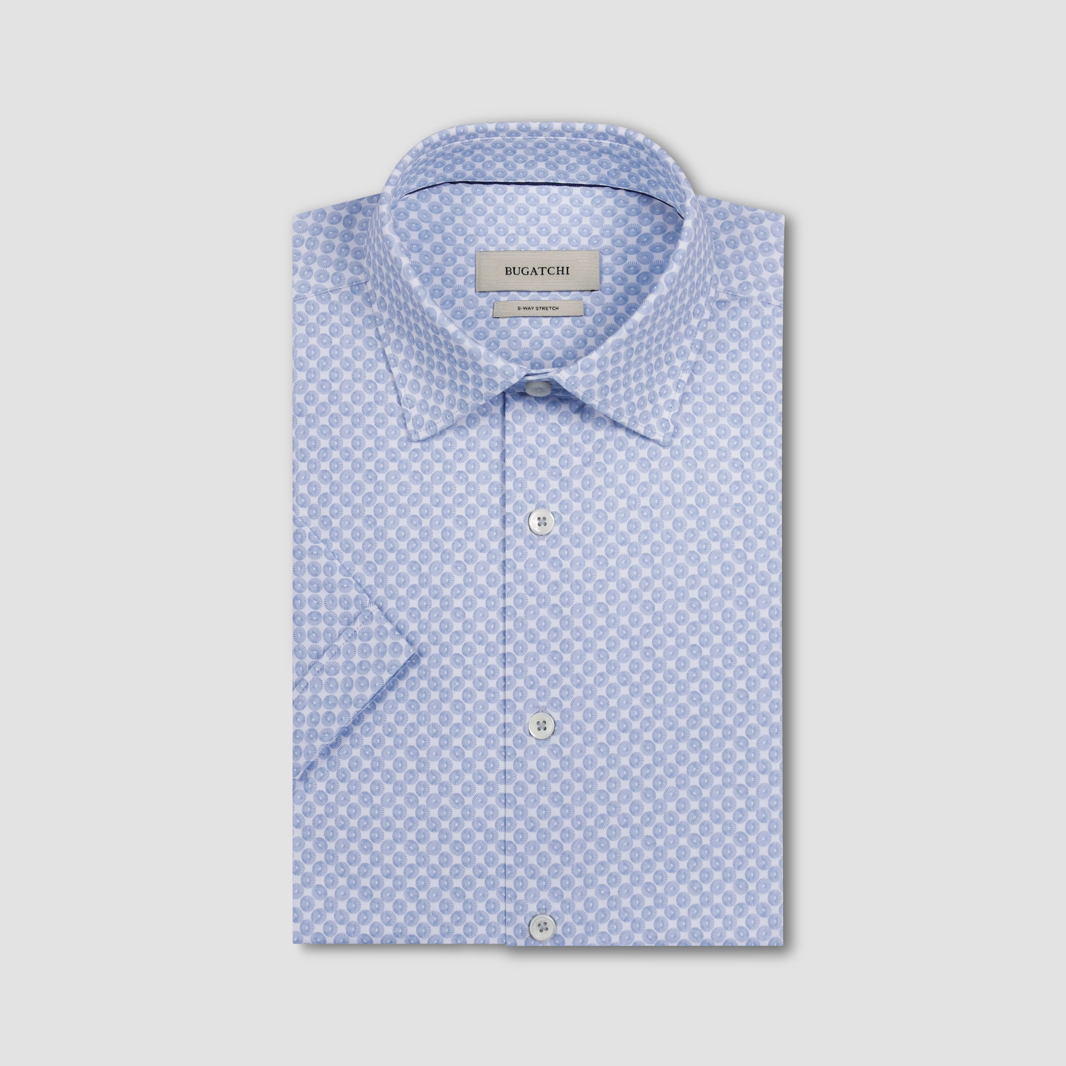 Miles OoohCotton Geometric Short-Sleeve Shirt sold by Bugatchi