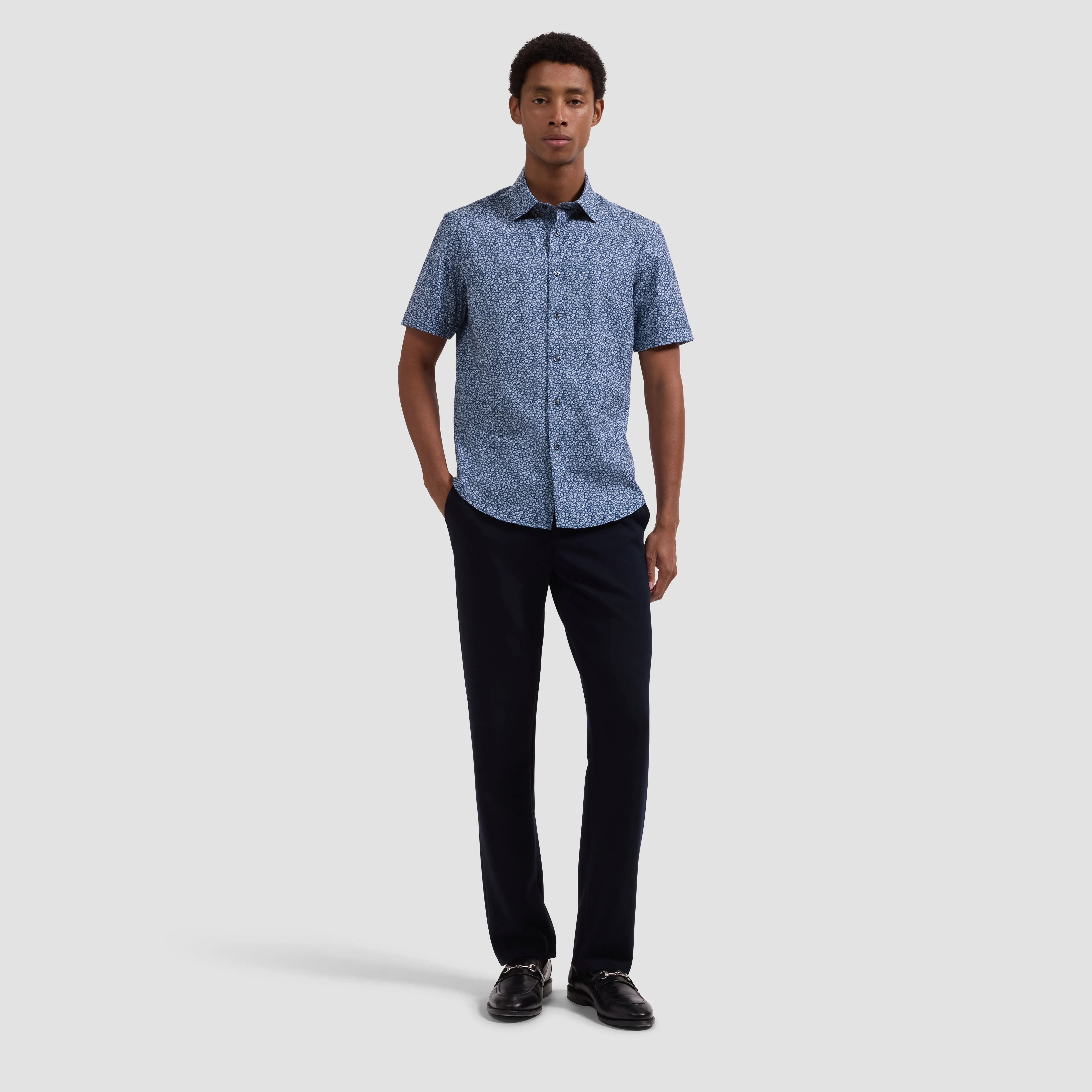 Miles OoohCotton Floral Short-Sleeve Shirt sold by Bugatchi product image thumbnail 4