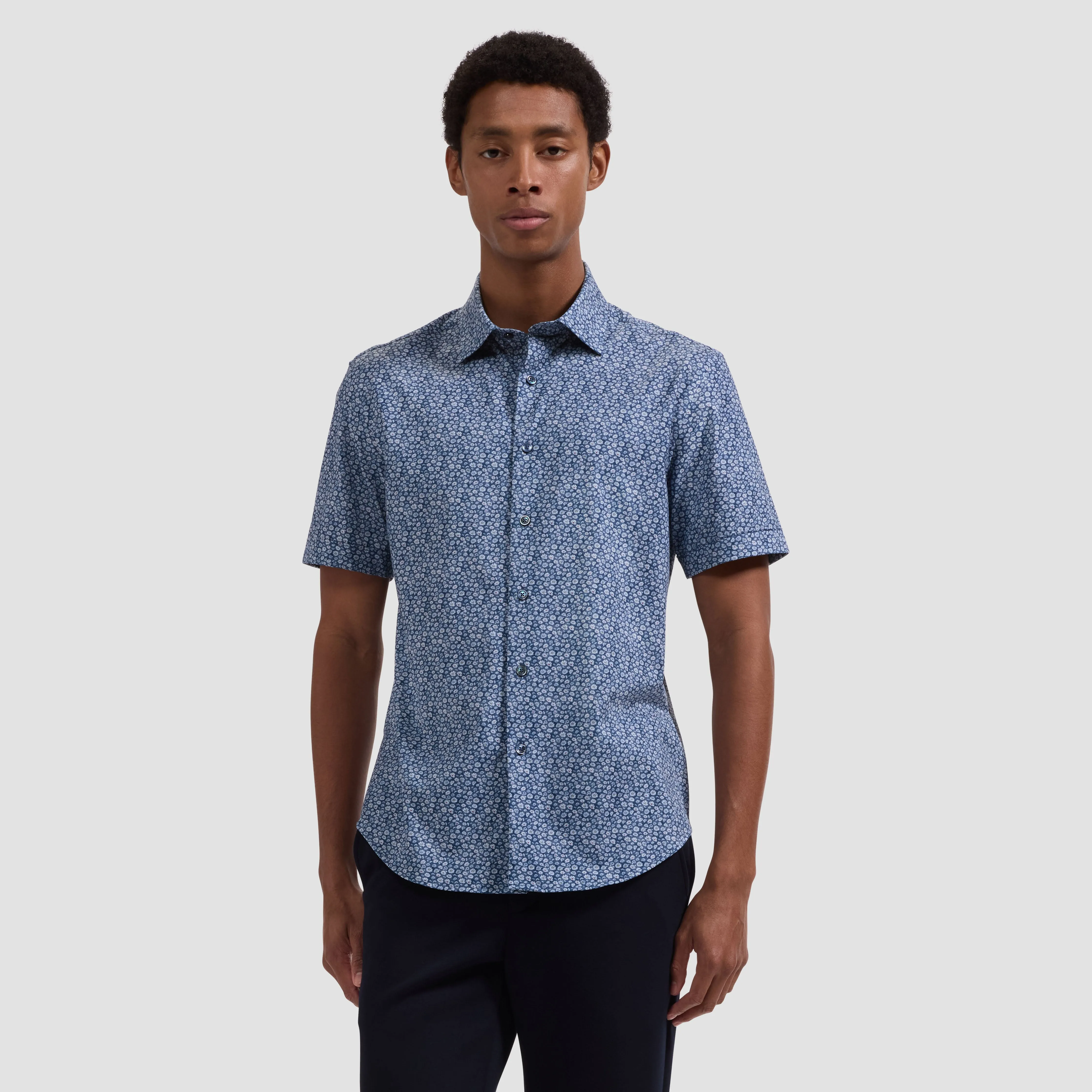 Miles OoohCotton Floral Short-Sleeve Shirt sold by Bugatchi product image thumbnail 2