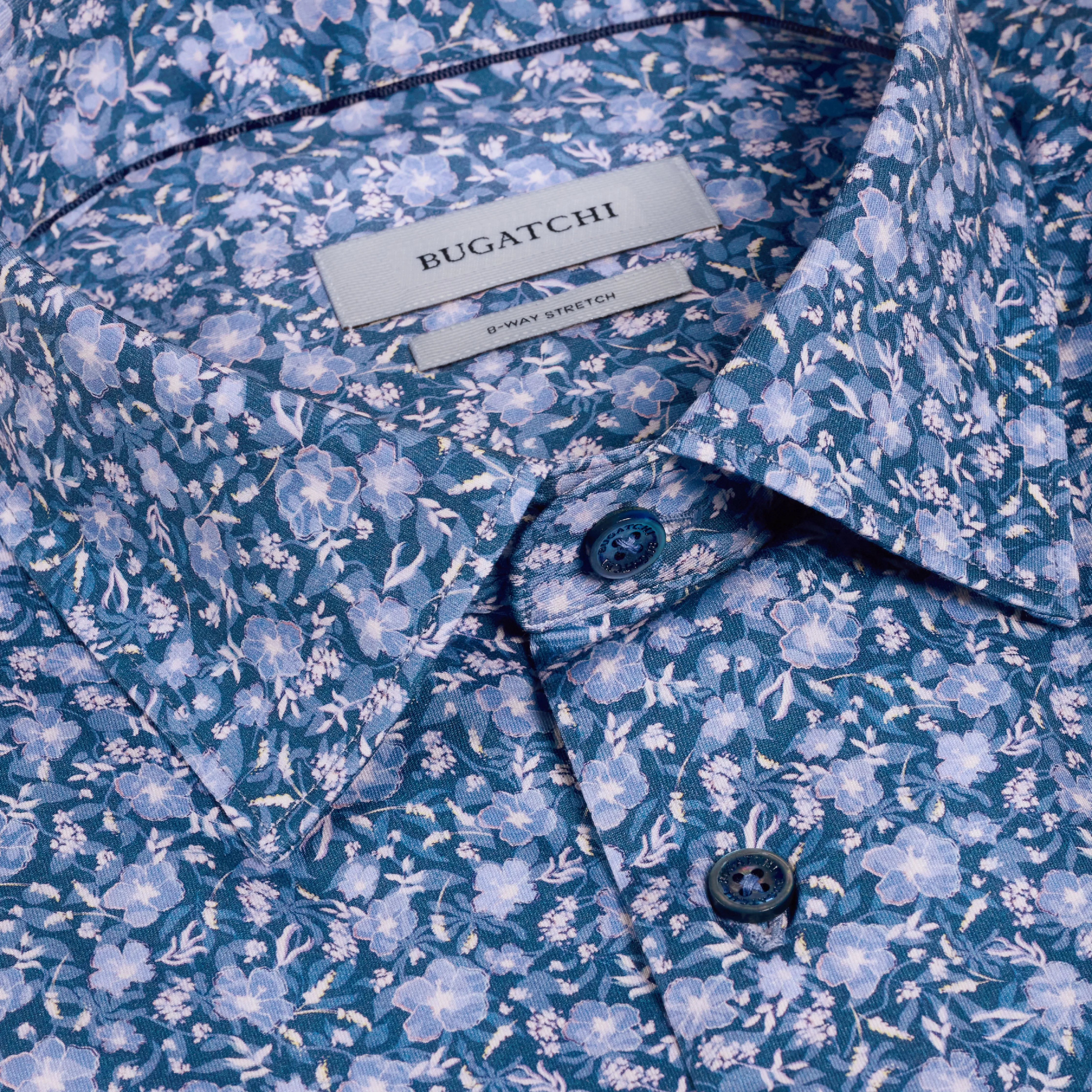 Miles OoohCotton Floral Short-Sleeve Shirt sold by Bugatchi product image thumbnail 5