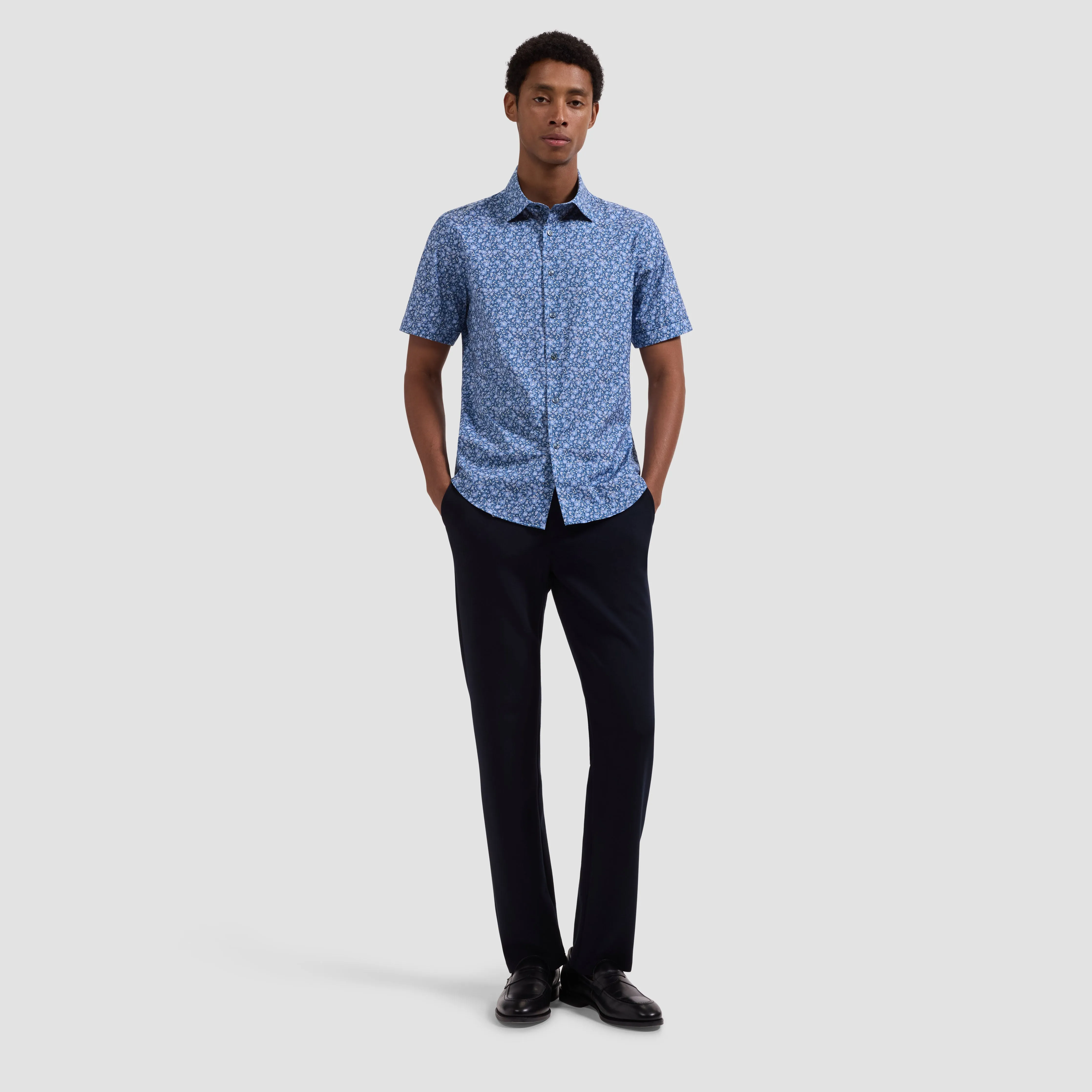 Miles OoohCotton Floral Short-Sleeve Shirt sold by Bugatchi product image thumbnail 4