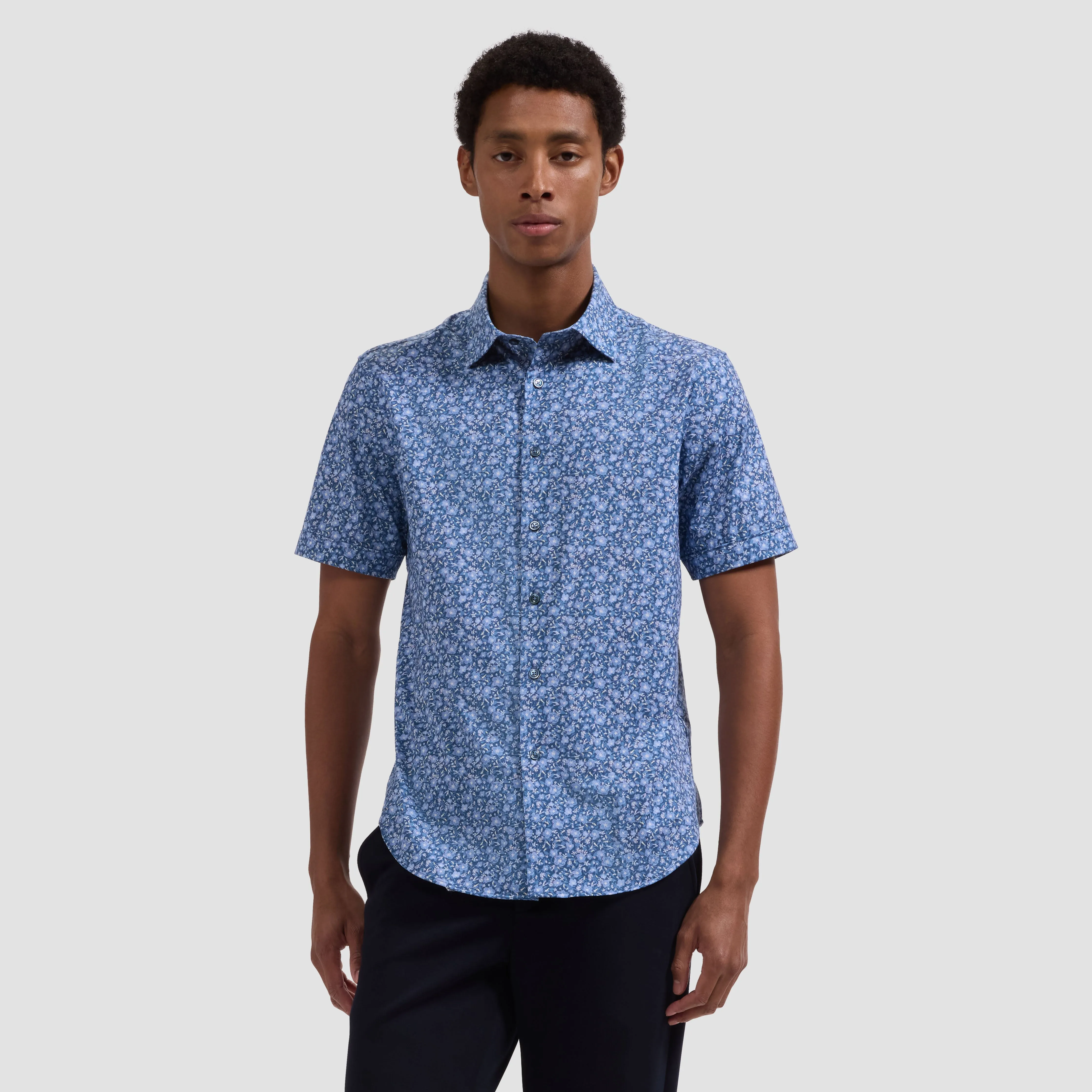 Miles OoohCotton Floral Short-Sleeve Shirt sold by Bugatchi product image thumbnail 2