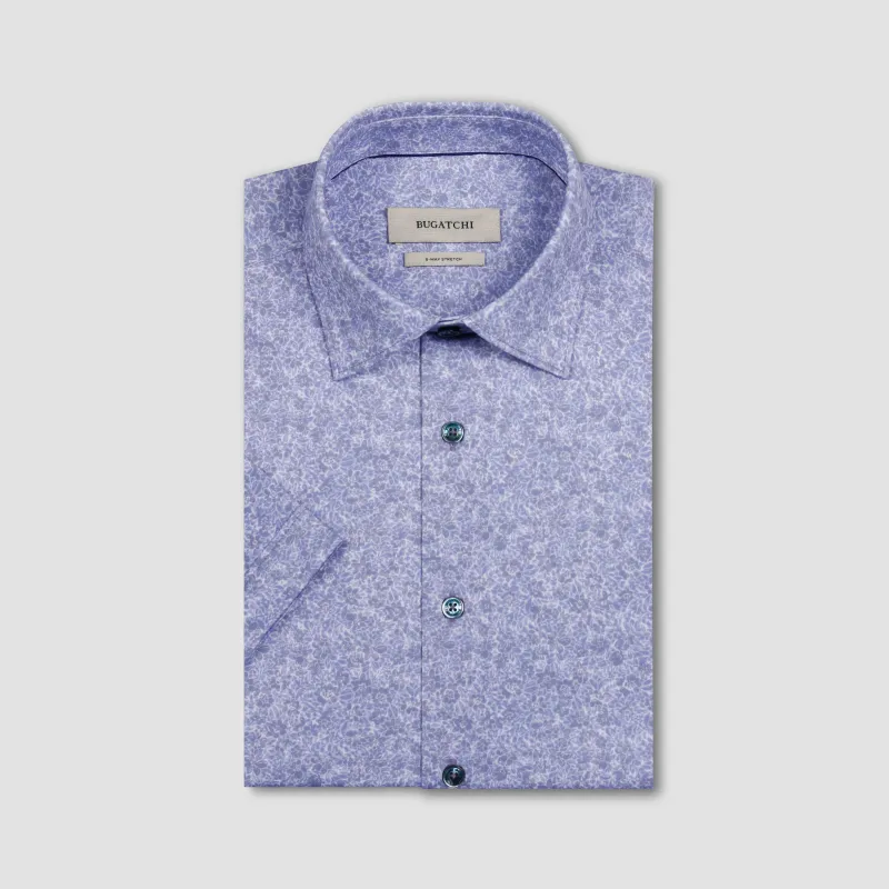 Miles OoohCotton Floral Short-Sleeve Shirt made by Bugatchi
